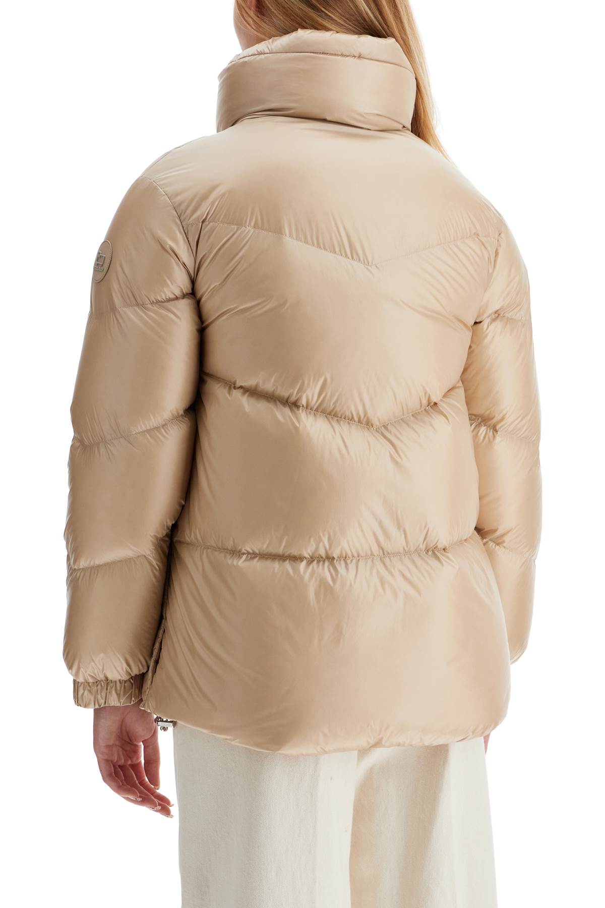 Shop Woolrich High-necked Aliquippa In Oxford Tan (beige)