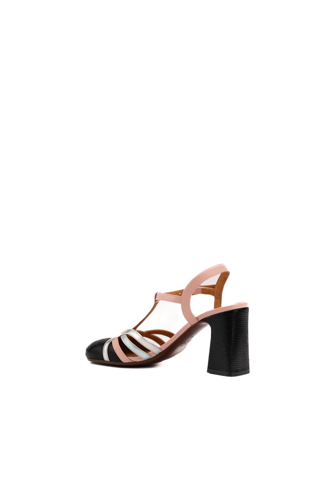 Shop Chie Mihara Mendy Leather Sandals In Negro/pink/acqua