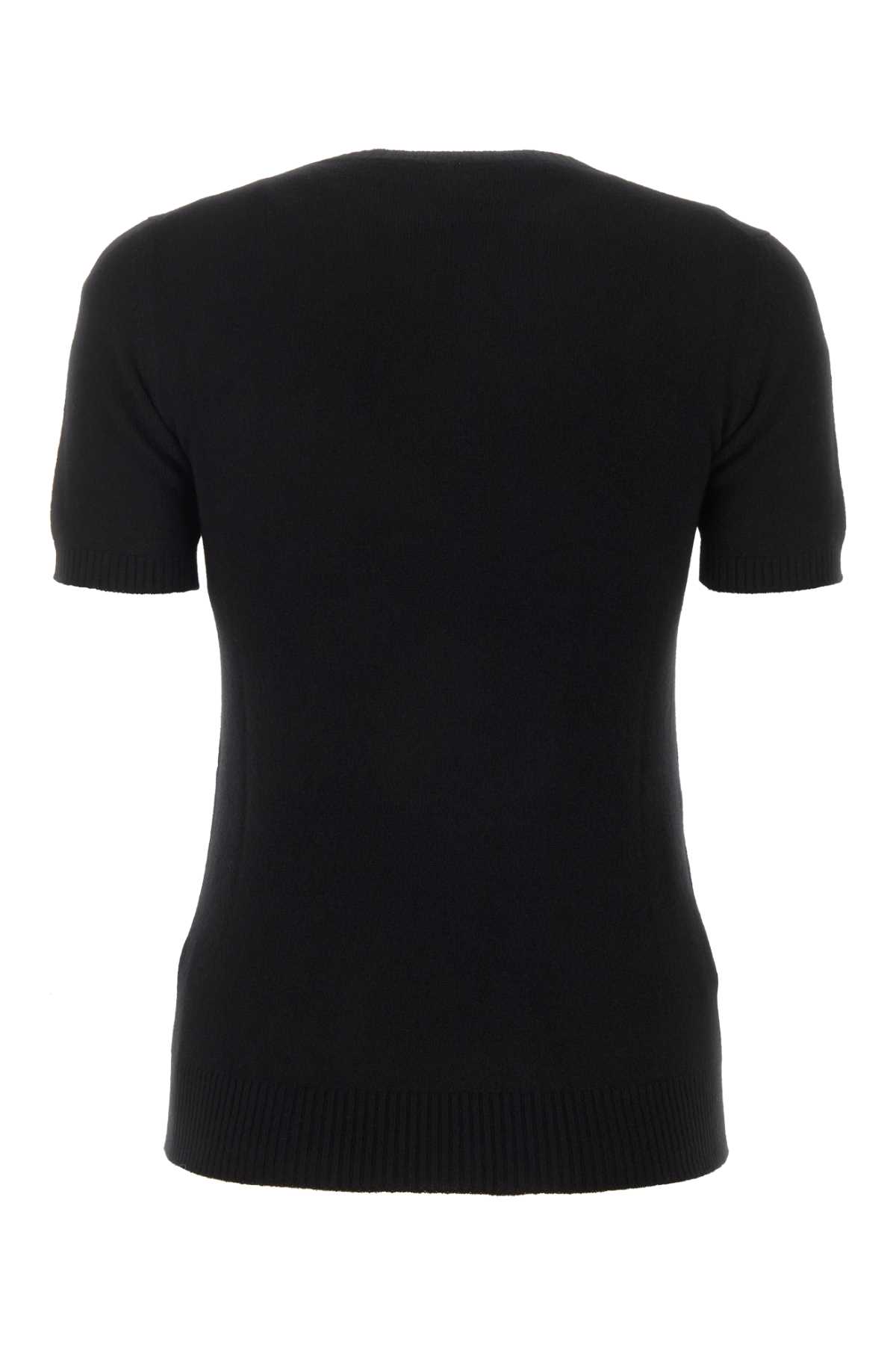 Shop Miu Miu Black Cashmere Sweater In Nero