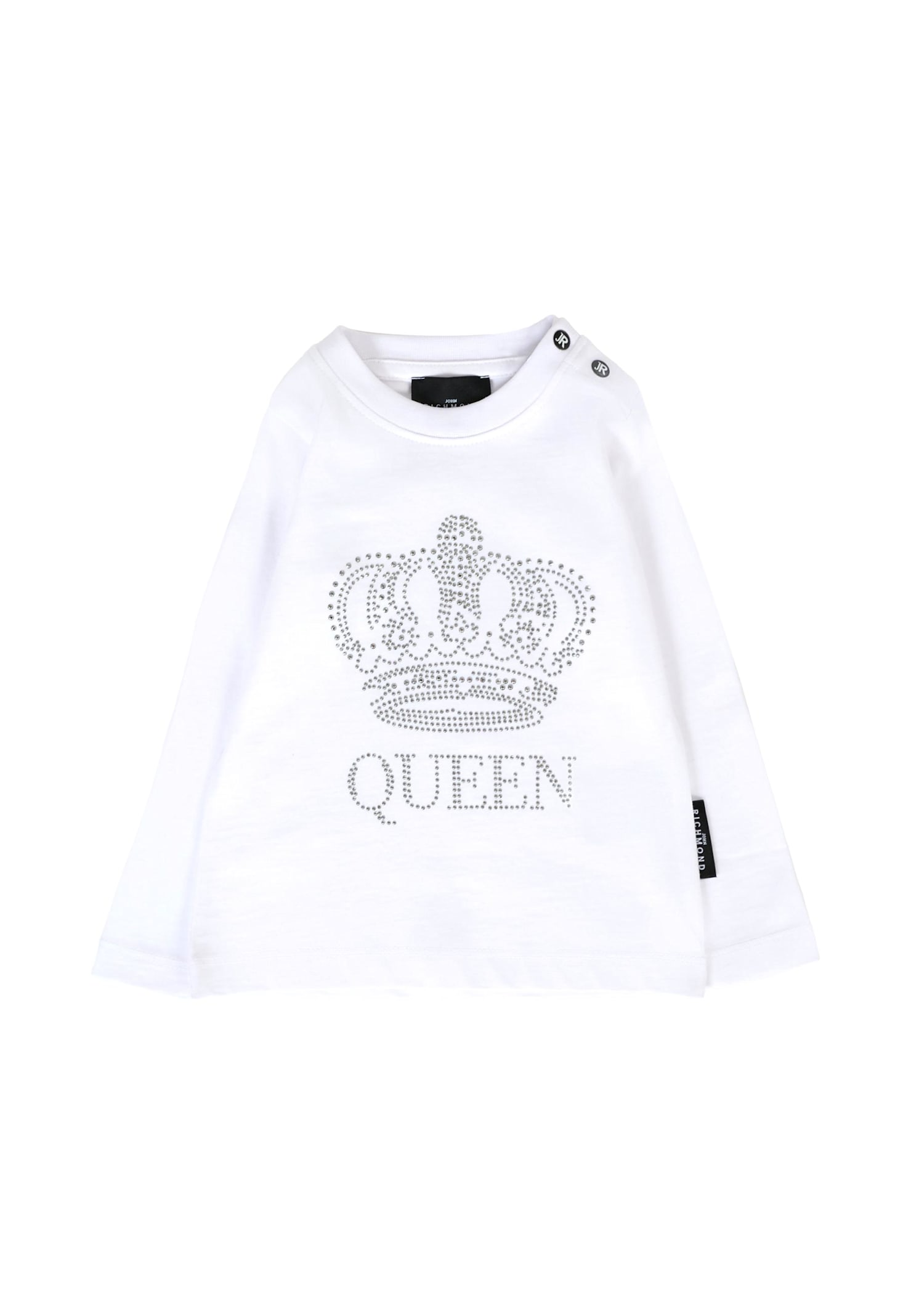 Richmond White T-shirt For Baby Girl With Crown