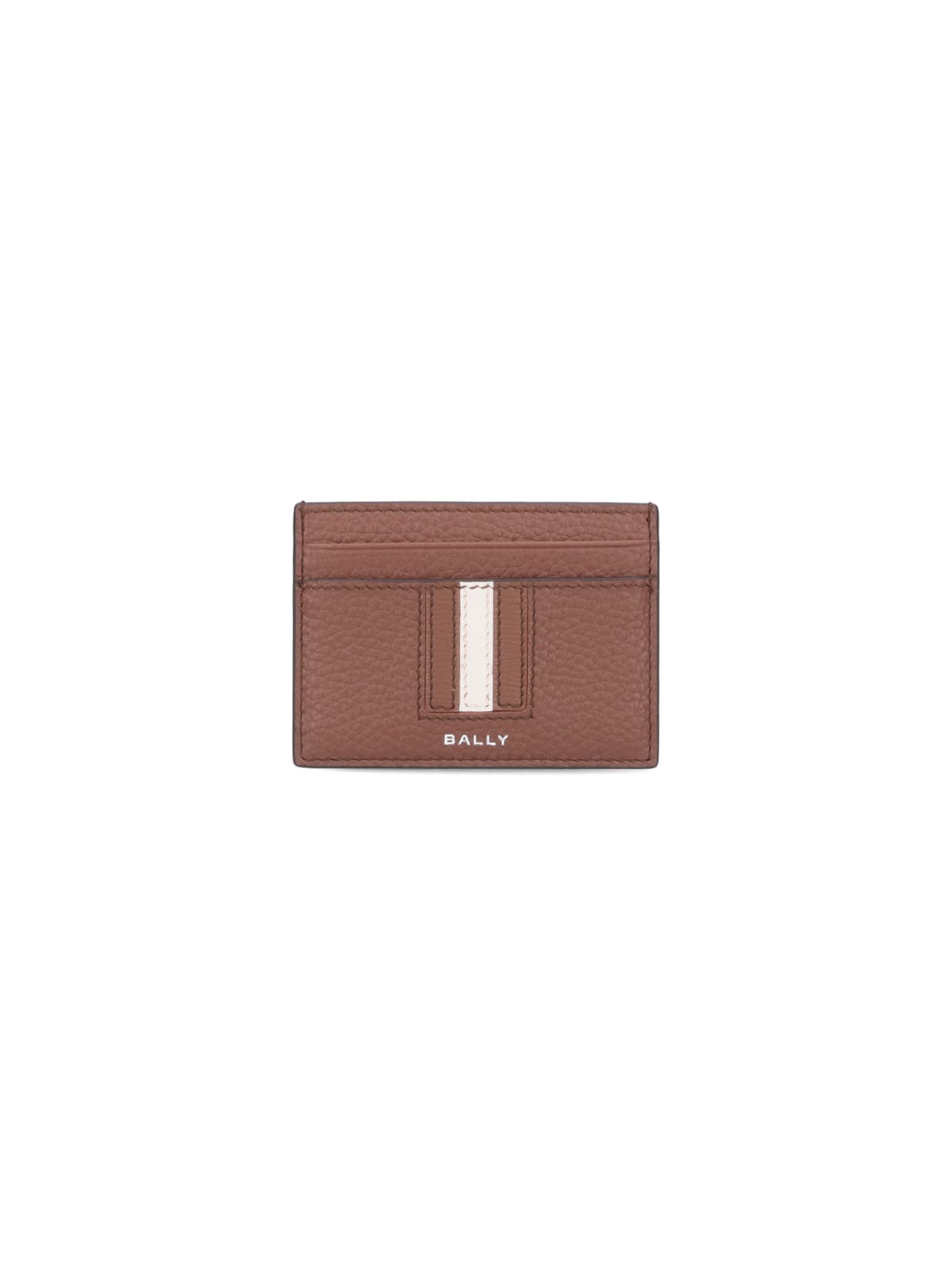 Bally Ribbon Card Holder In Brown