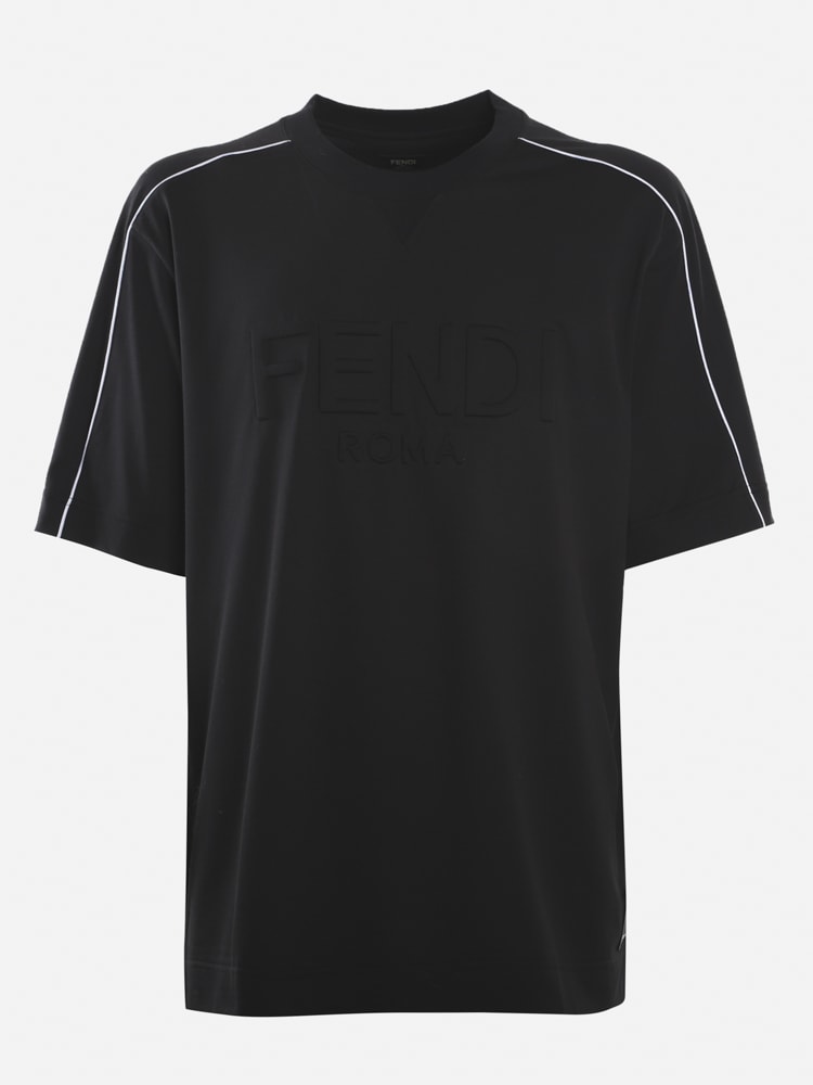 Fendi Cotton T-shirt With Logo Lettering