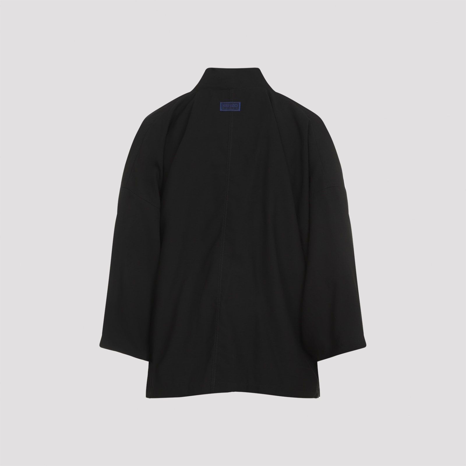 Shop Kenzo Solid Kimono In Black