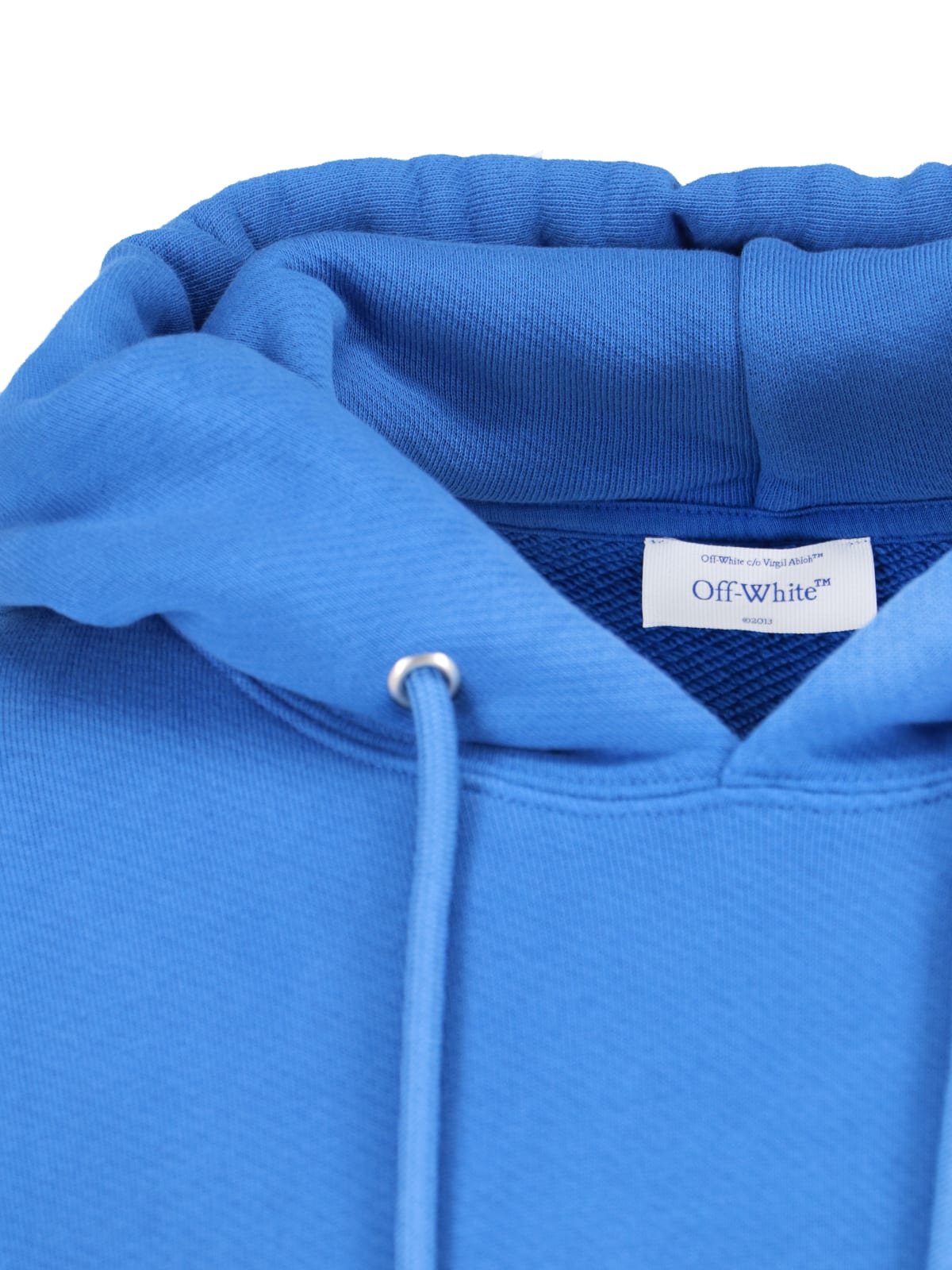 Shop Off-white Skate Logo Hoodie In True Blue - White