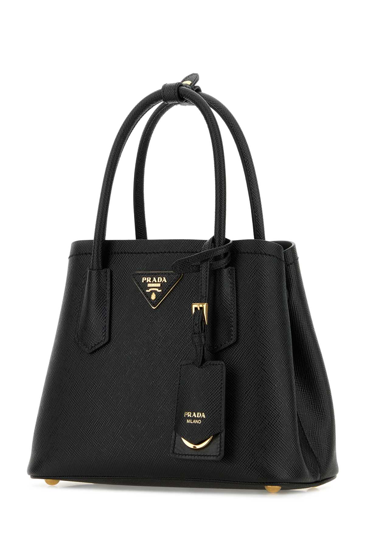 PRADA BLACK LEATHER HANDBAG