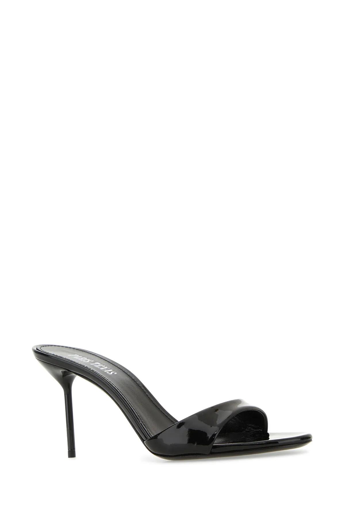 Shop Paris Texas Black Leather Lidia Mules