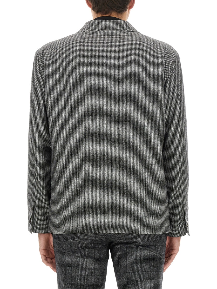 Shop Lardini Wool Shirt In Grey