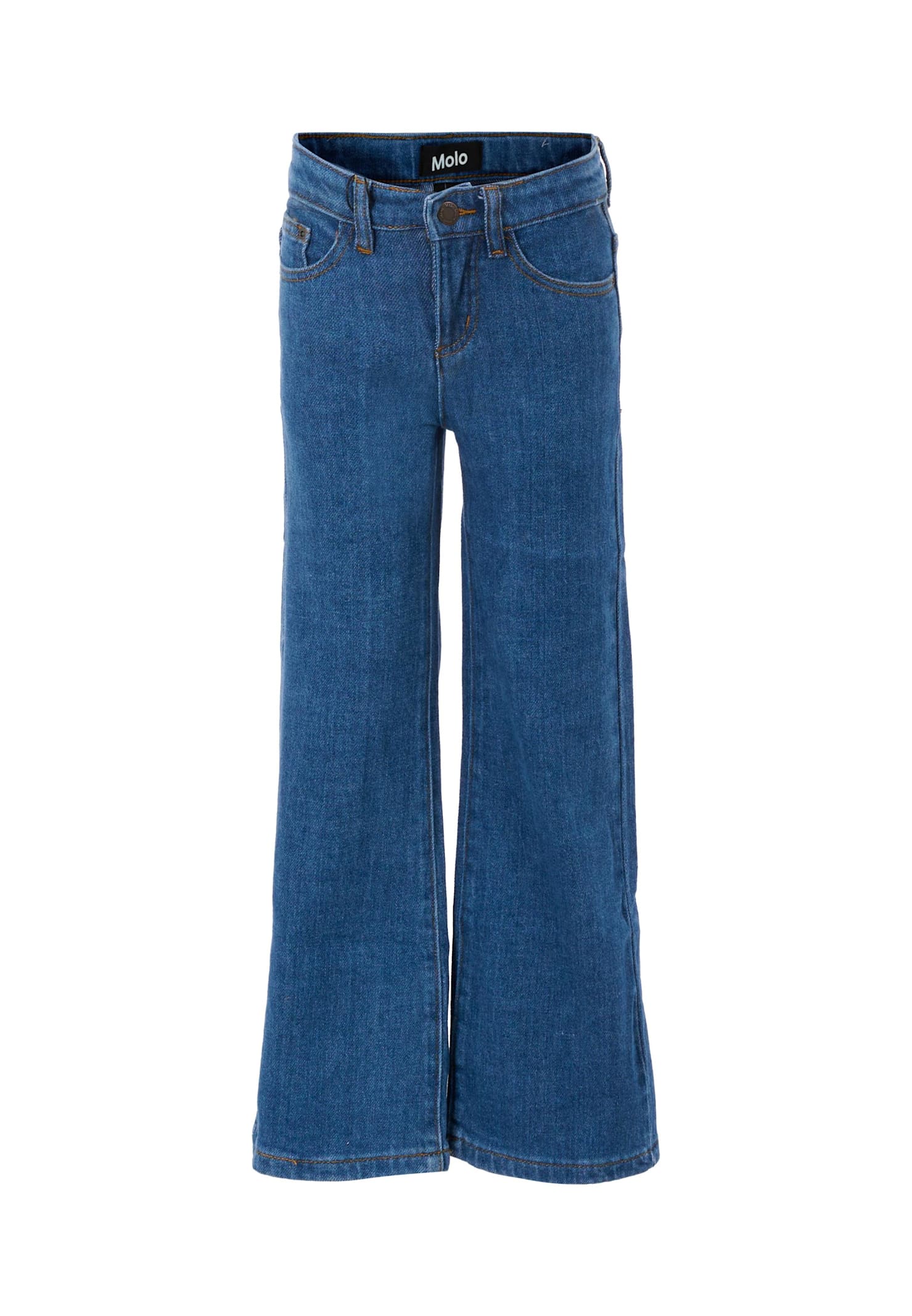 Molo Blue Jeans For Girl In Blue