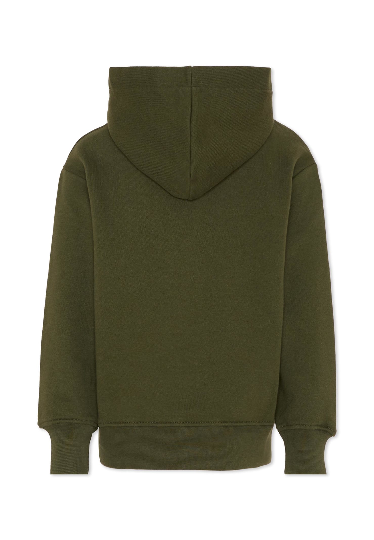 Msgm Abstract-print Hooded Top In Green