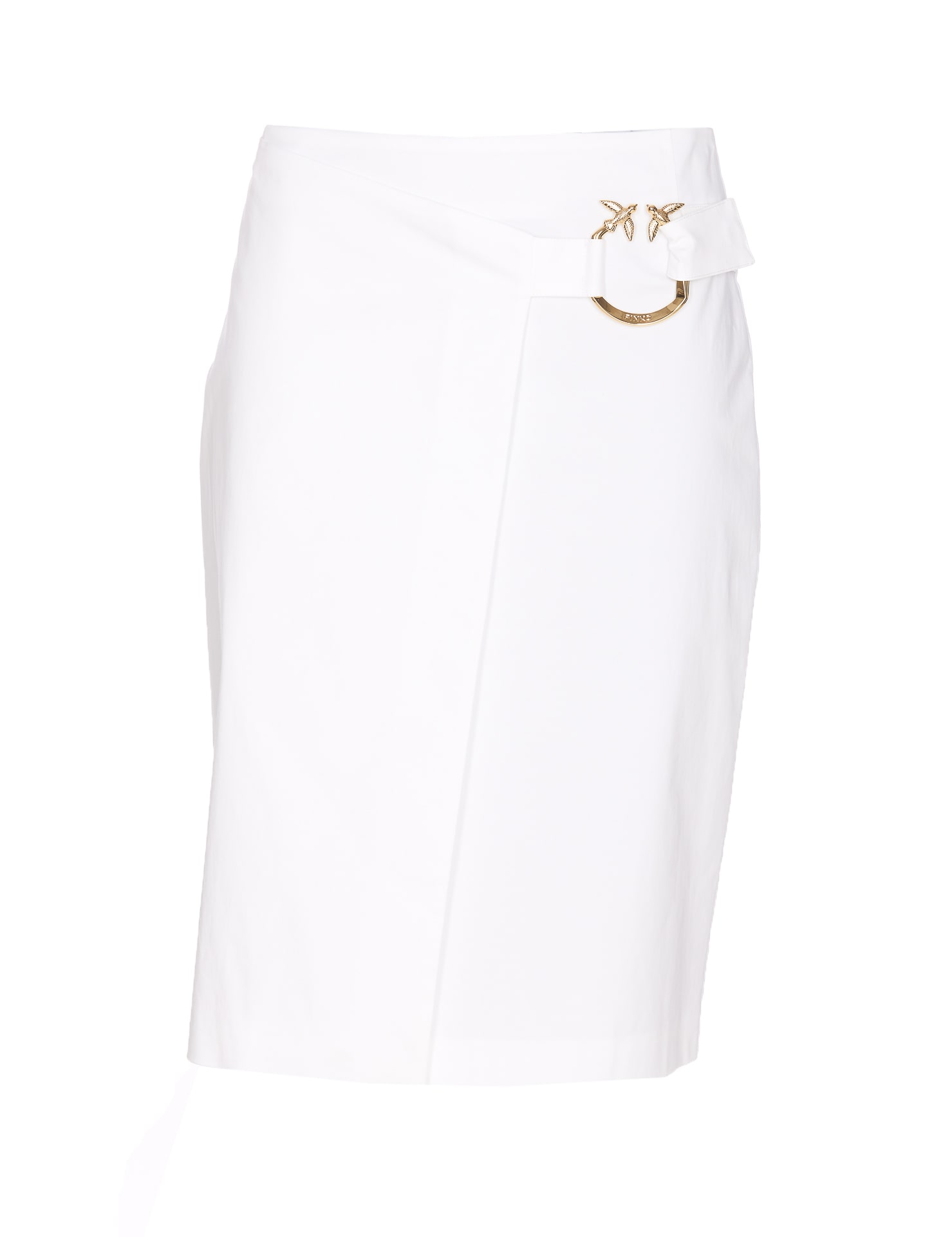 Piercing Buckle Longuette Skirt