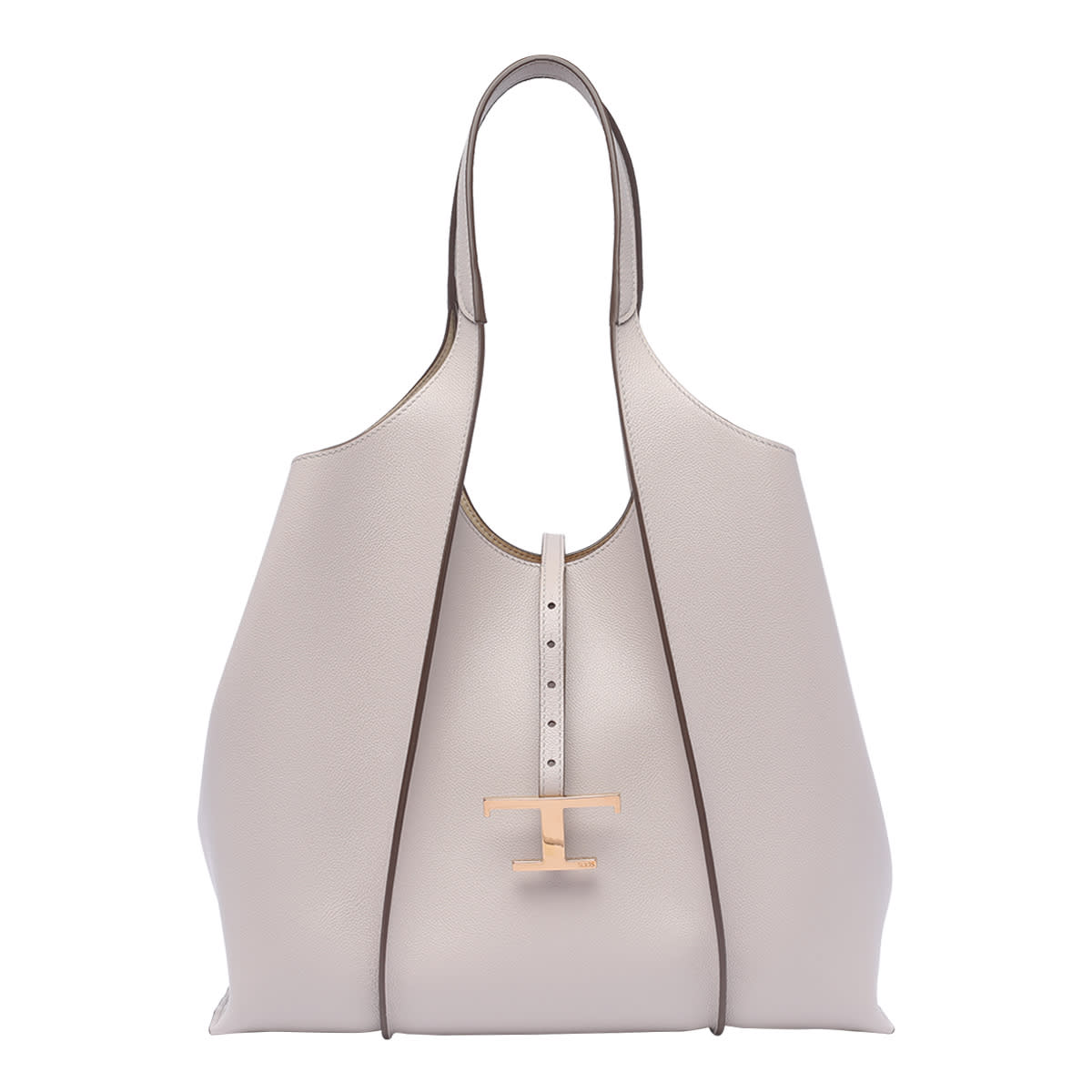 Tod's T Timeless Shopping Bag In Grigio Brooklyn