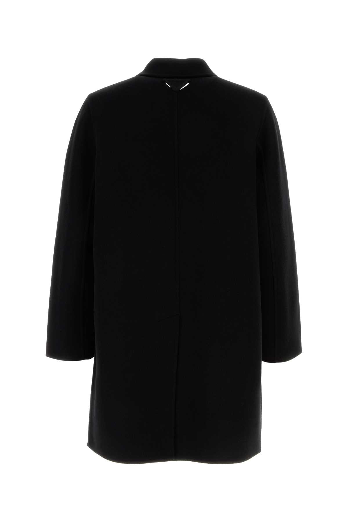 Prada Luxurious Cashmere And Wool Coat In Nero
