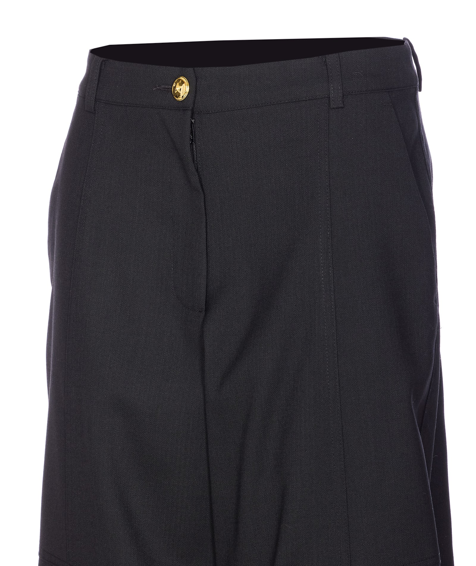 Pinko Regular Fit Trousers With Pockets And Loops In Black