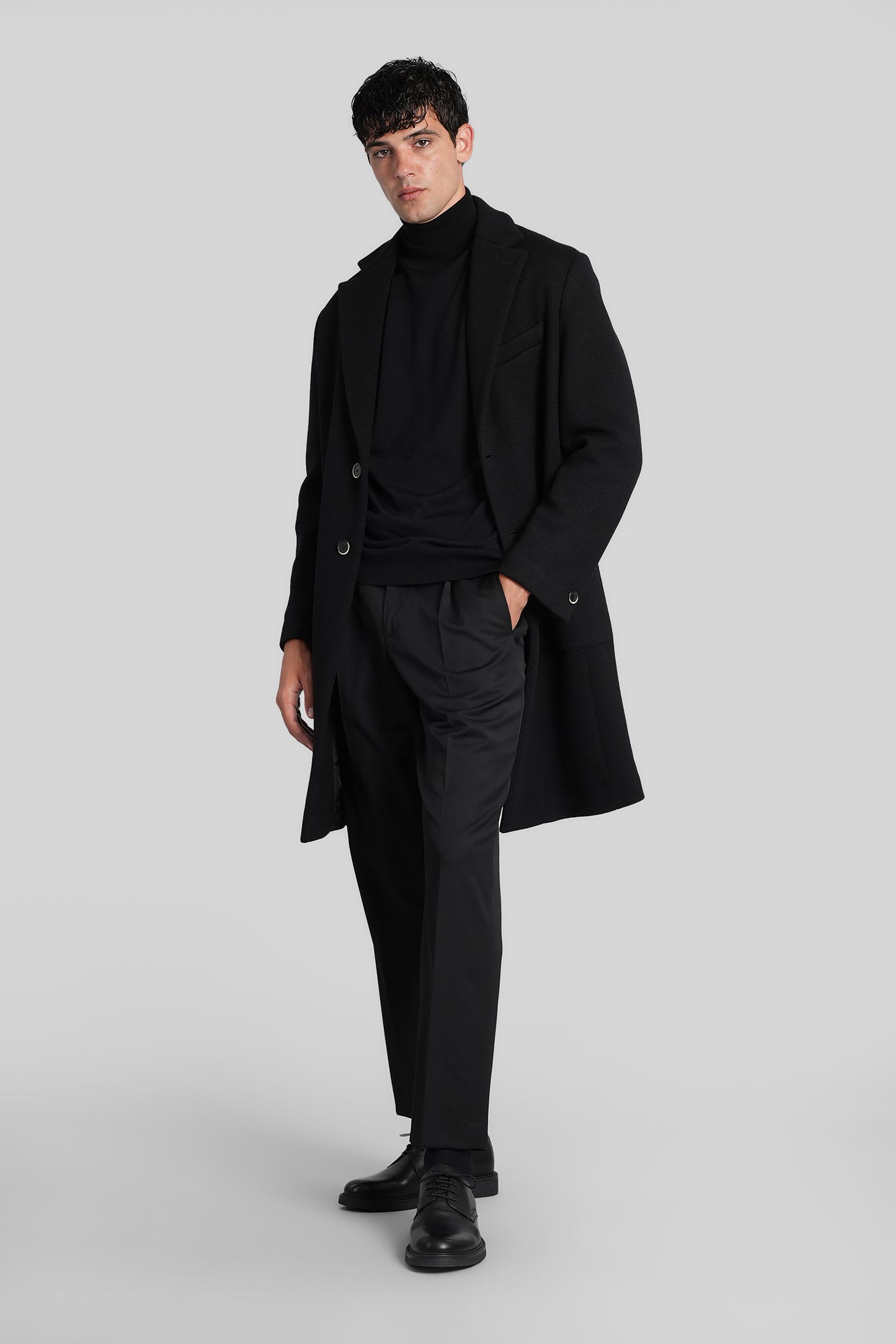 Barena Venezia Baron In Black Wool In Black