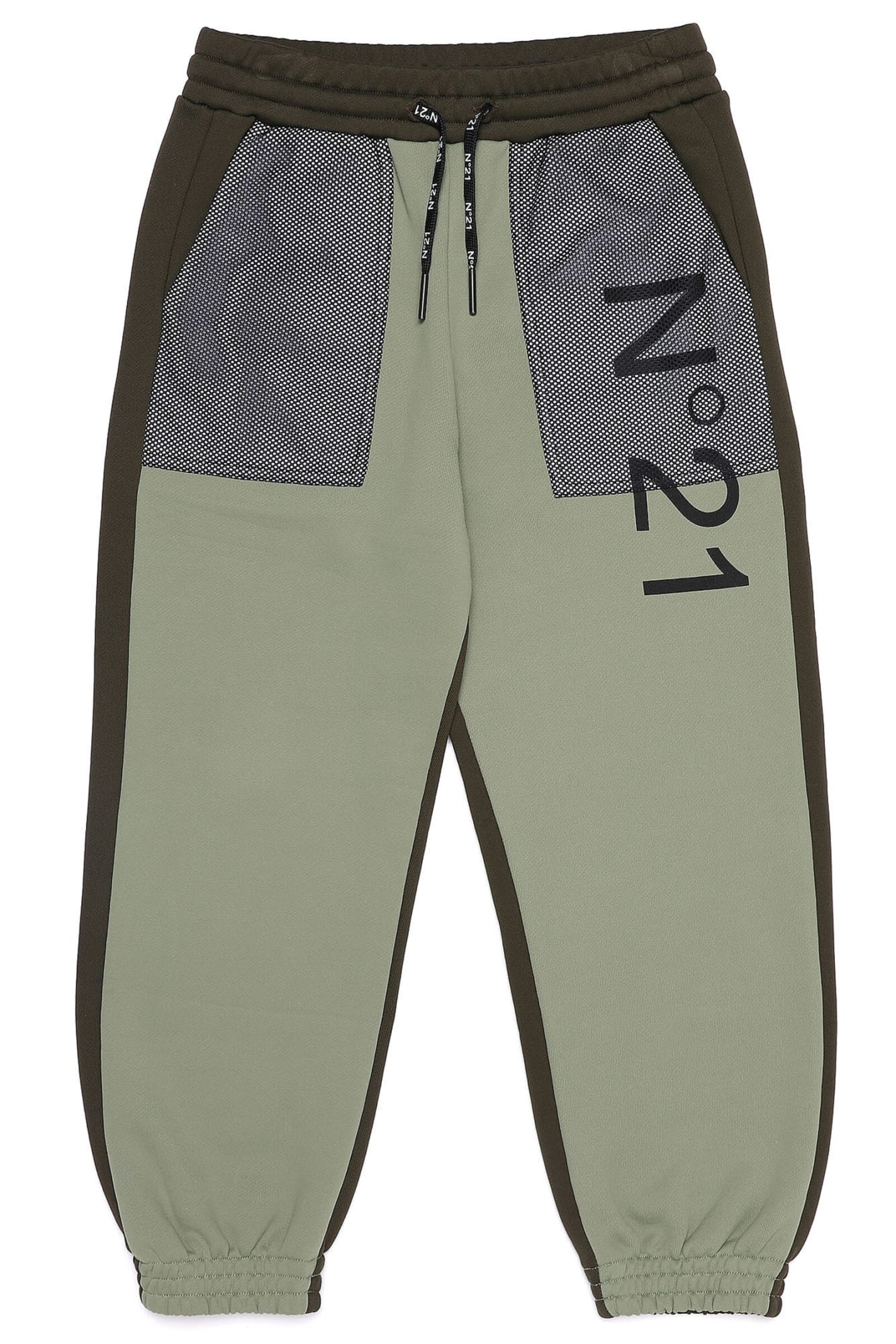 N°21 N ° 21 Jogging Trousers In Cotton Blend In Sage Green