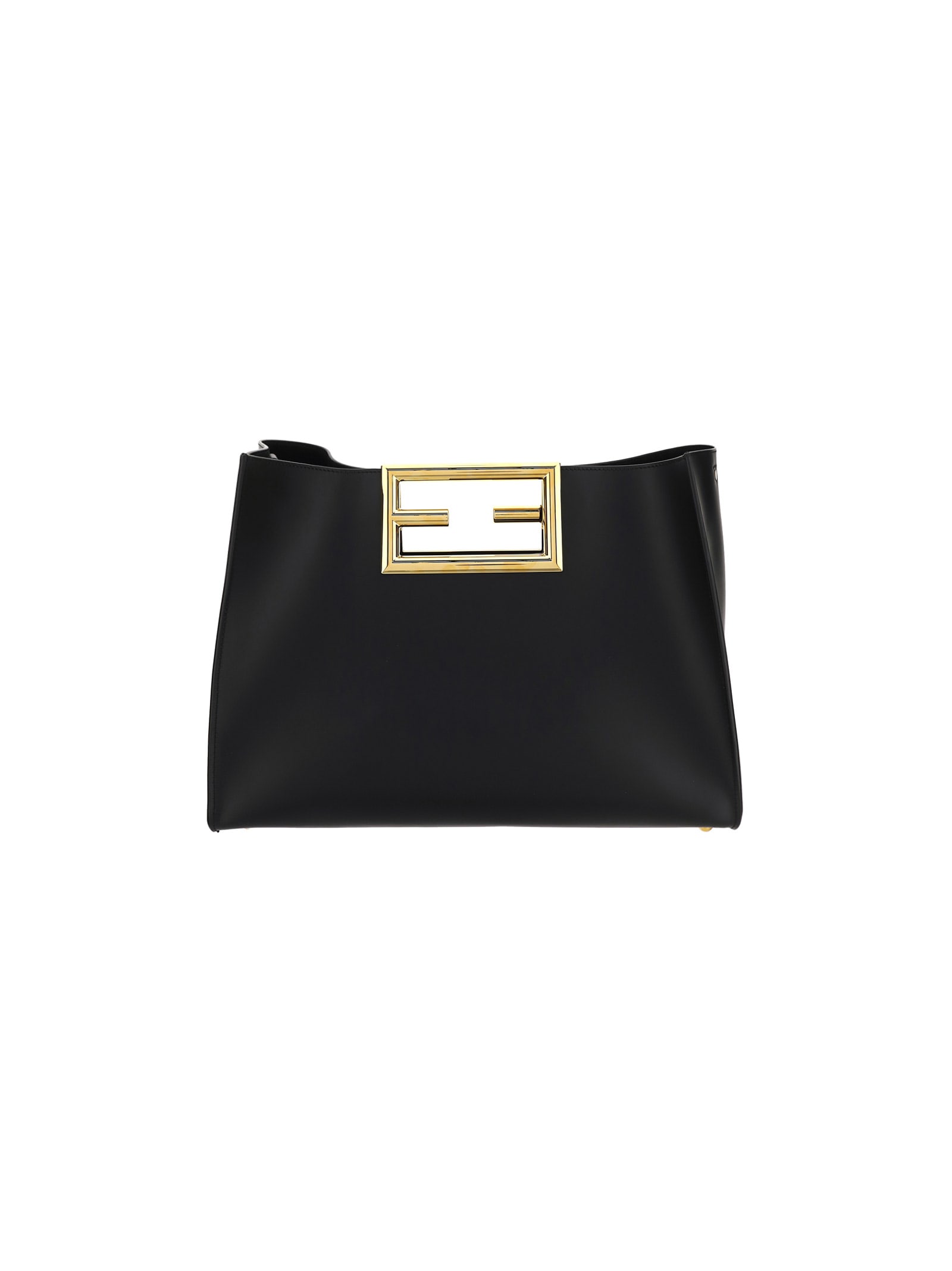 Click to view more detailed imagery on our partner's website Fendi Shoulder Bag In Nero+oro Soft