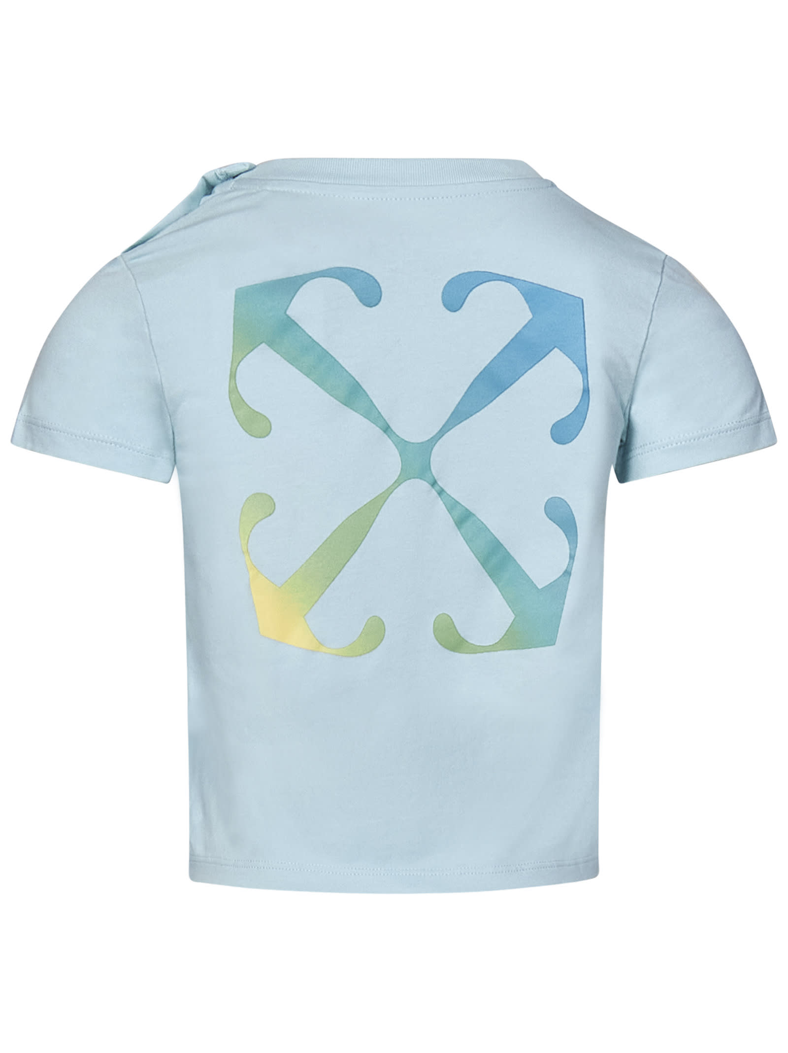 Shop Off-white Kids T-shirt In Clear Blue