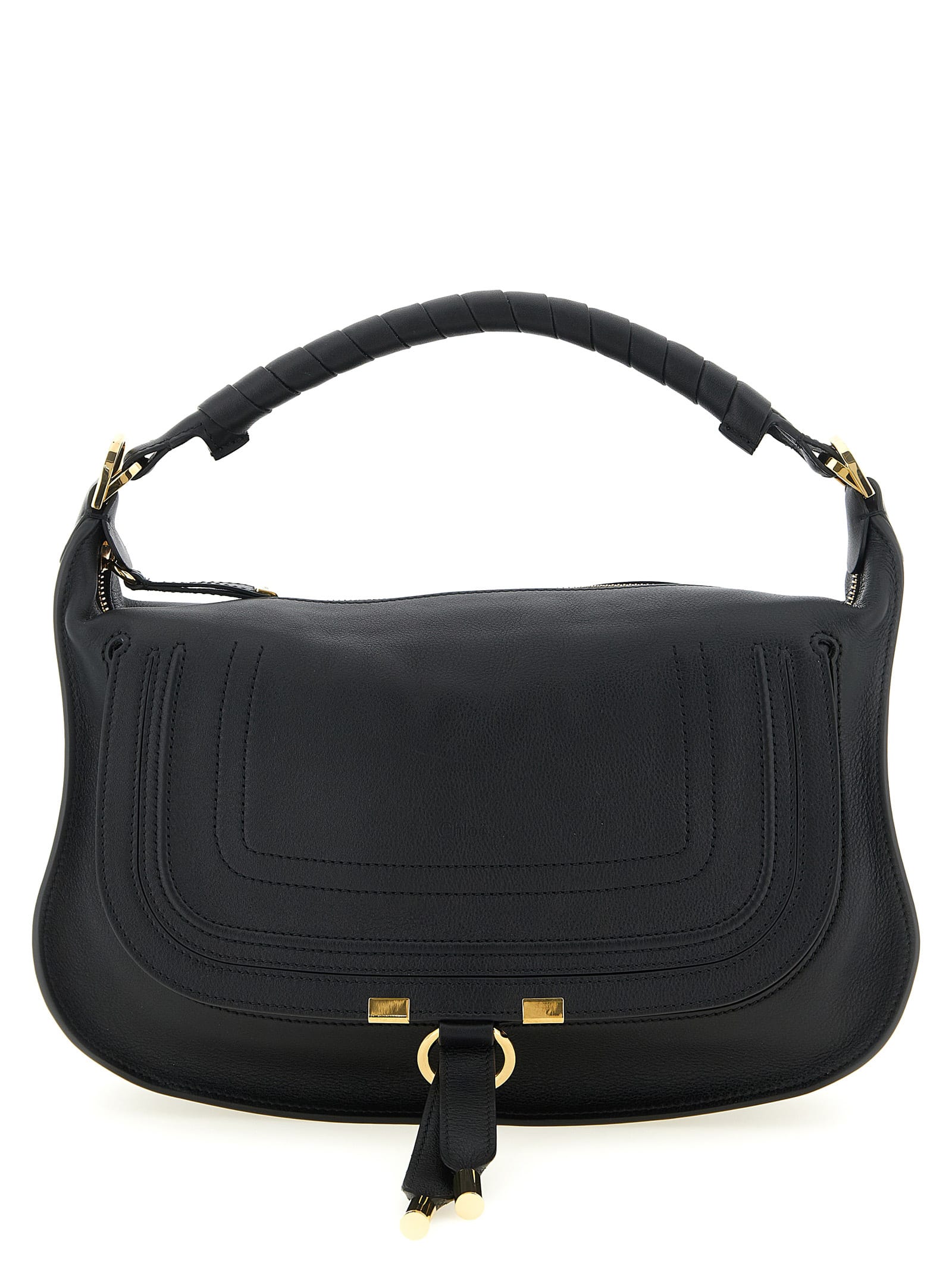 Chloé Marcie Small Shoulder Bag In Black