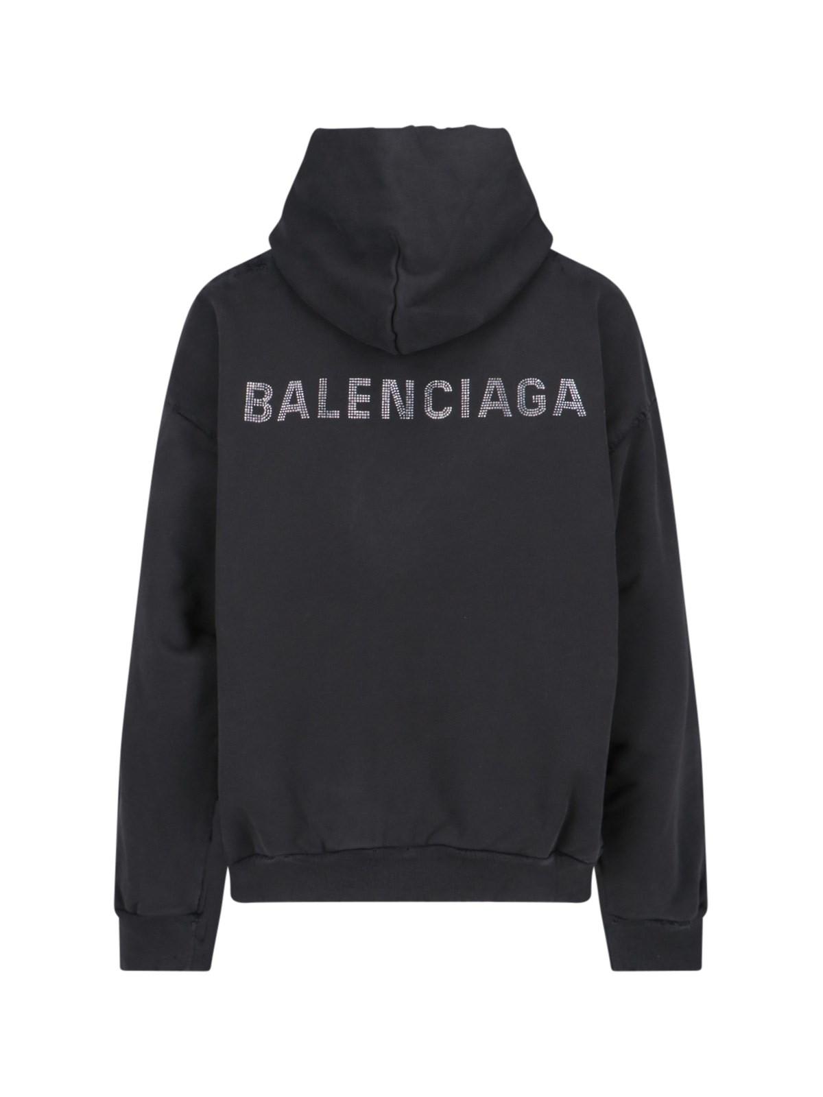 Shop Balenciaga Retro Logo Hoodie