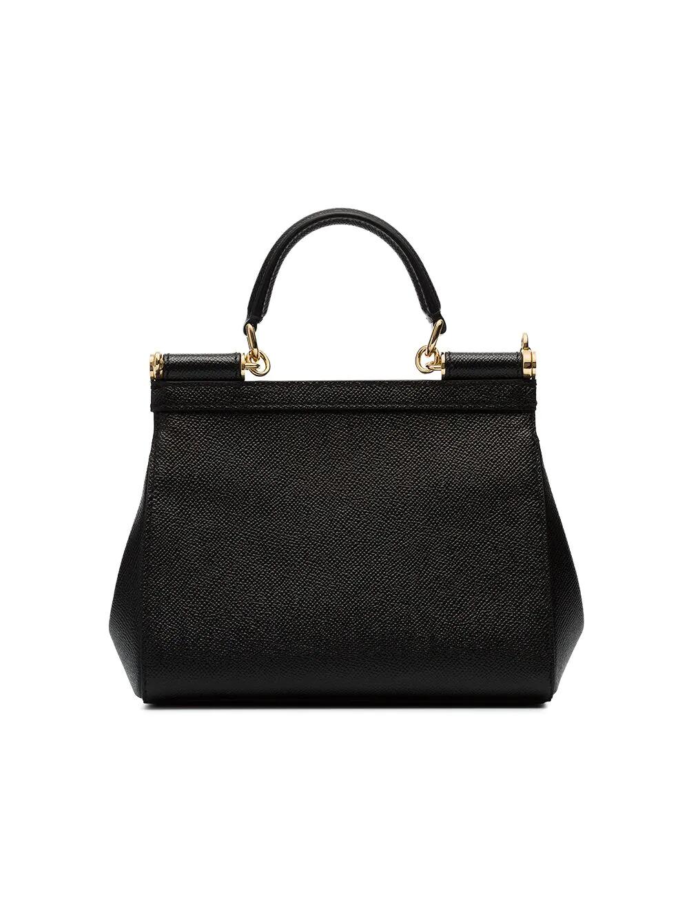 Shop Dolce & Gabbana Mini Sicily Shoulder Bag In Black