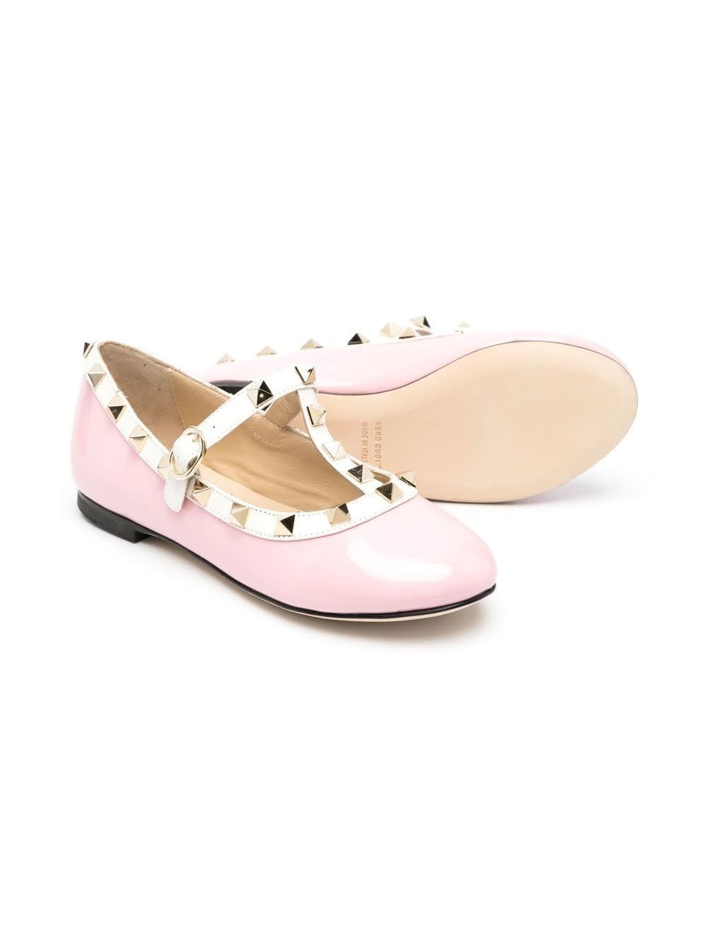 Prosperine Kids' Studded Ballerina Shoes In Pink | ModeSens