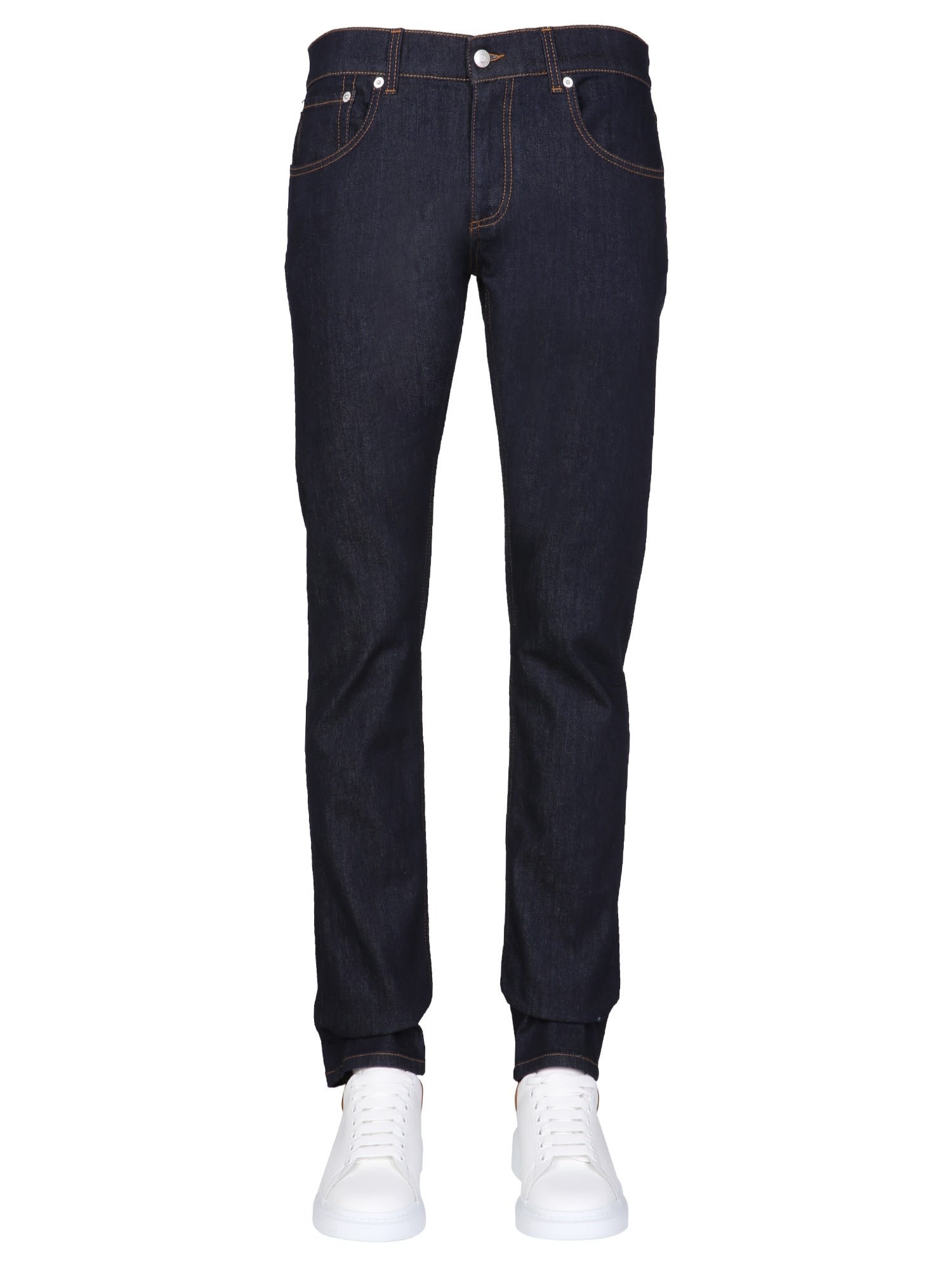 Alexander McQueen Jeans With signature Logo Embroidered