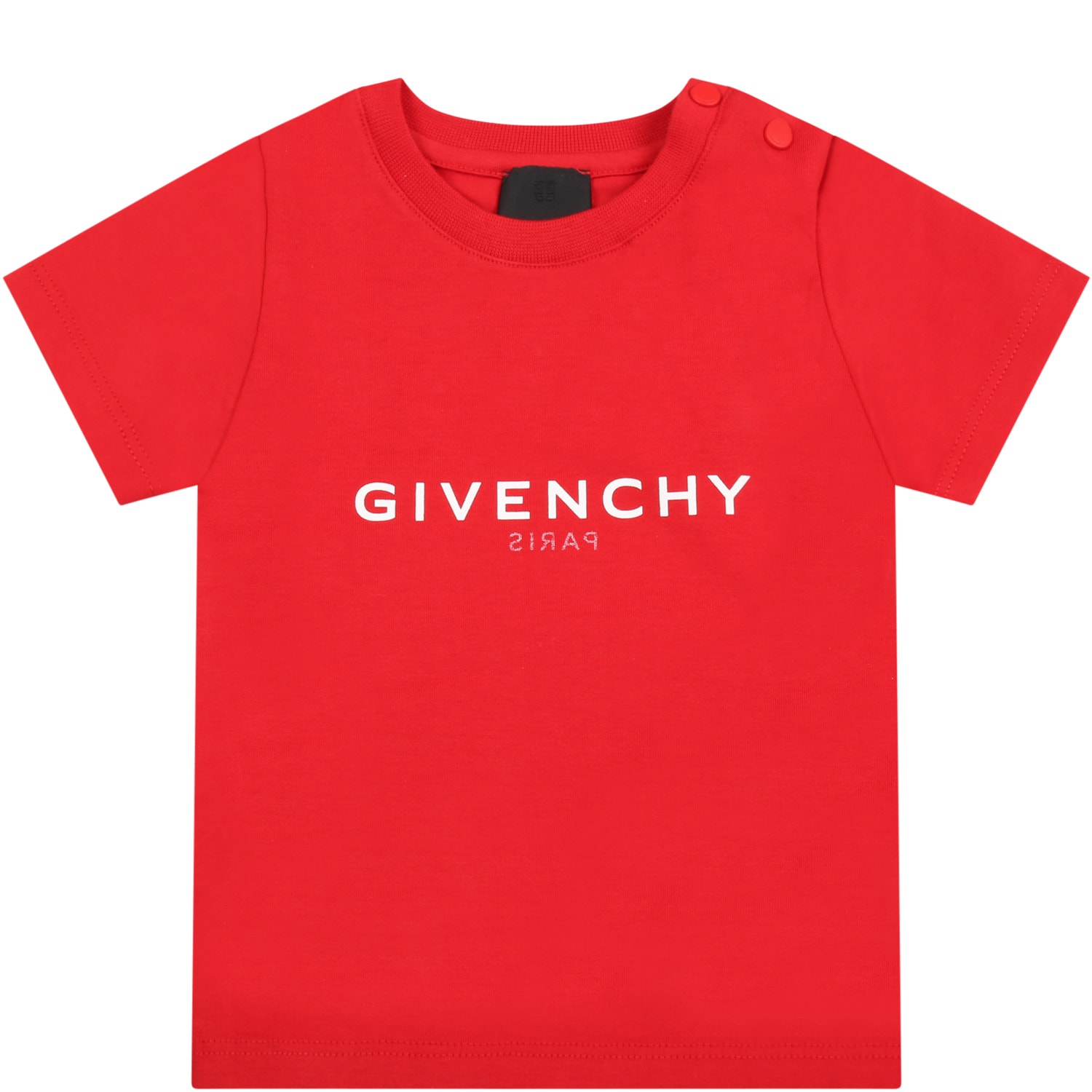 Shop Givenchy Red T-shirt For Baby Boy With Logo