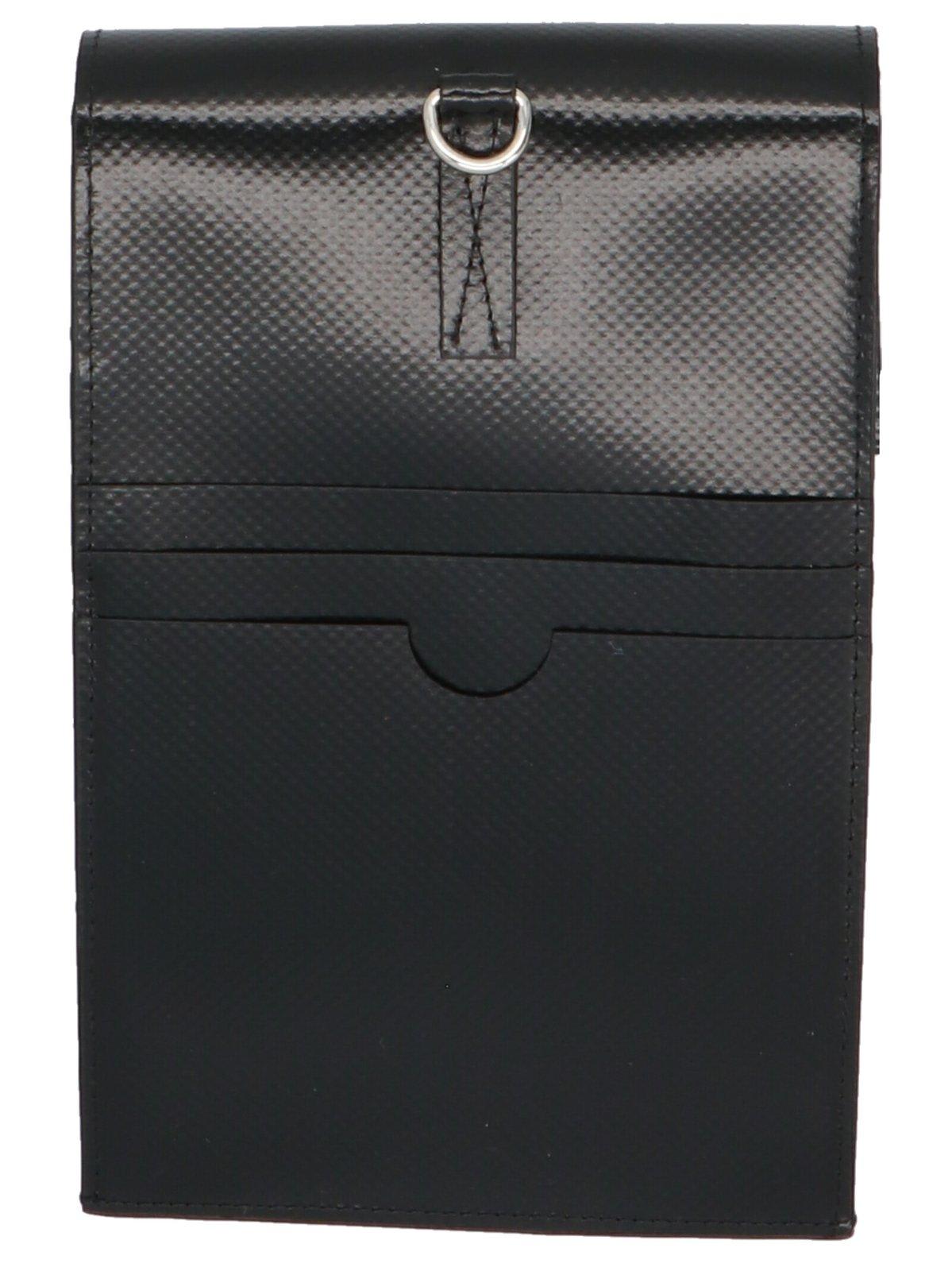 Marni Logo Credit Card Holder On Shoulder In Blue