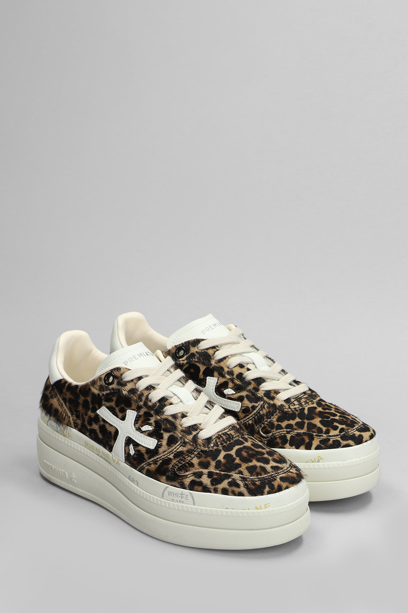 Shop Premiata Micol Sneakers In Animalier Pony Skin