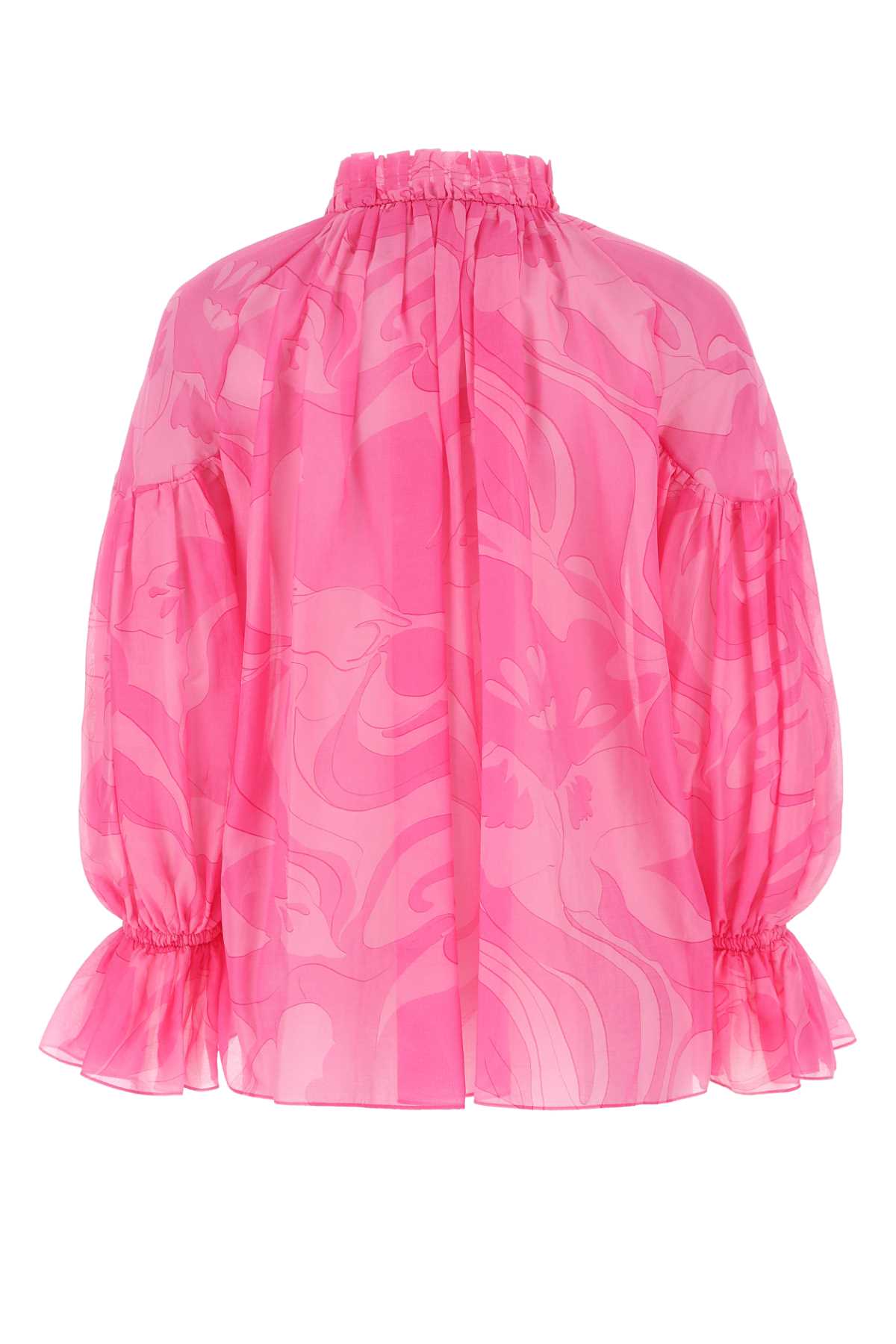 Etro Printed Voile Blouse In Pink