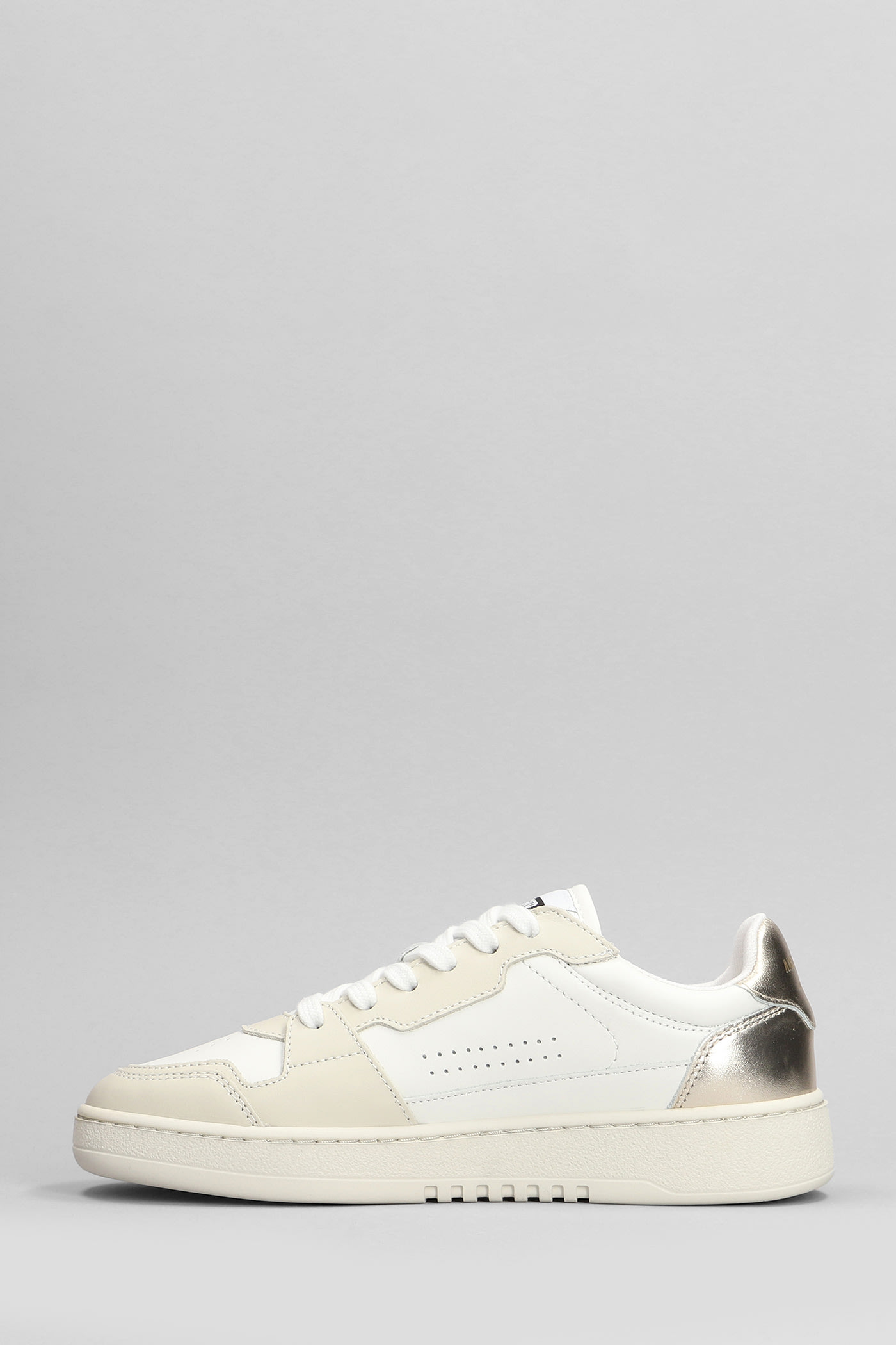 Shop Axel Arigato Dice Lo Sneaker Sneakers In White Suede And Leather In Bianco