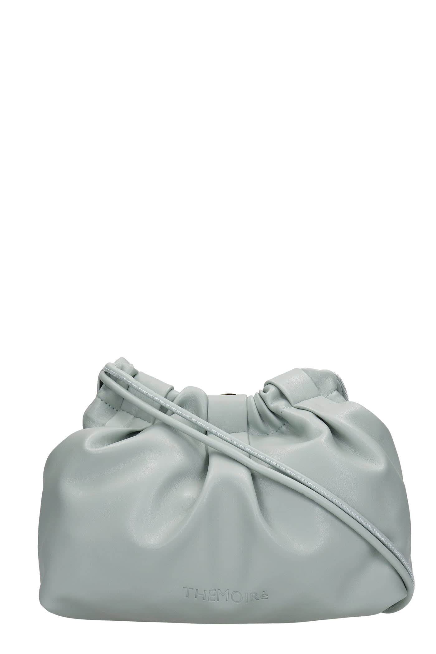 THEMOIRè Tethis Basic Shoulder Bag In Cyan Faux Leather