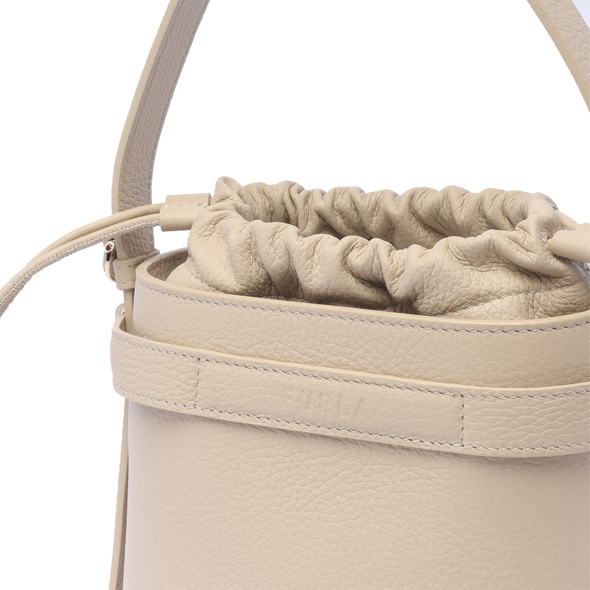 Shop Furla Mini  Giove Bucket Bag In Natural