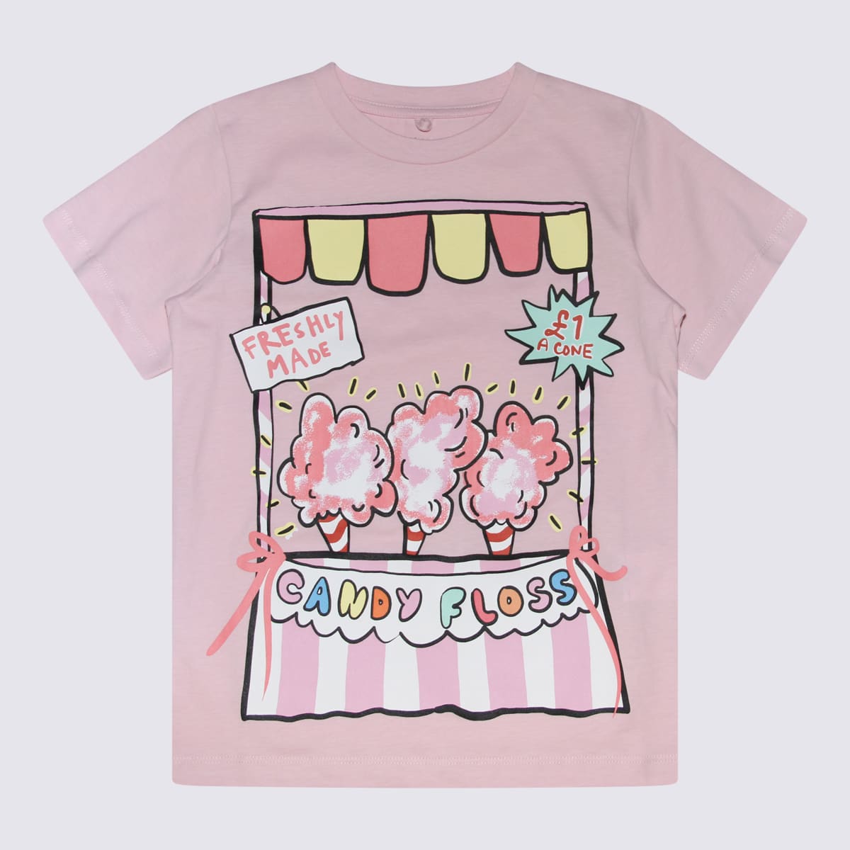 Stella Mccartney Kids' Pink Multicolour Cotton T-shirt