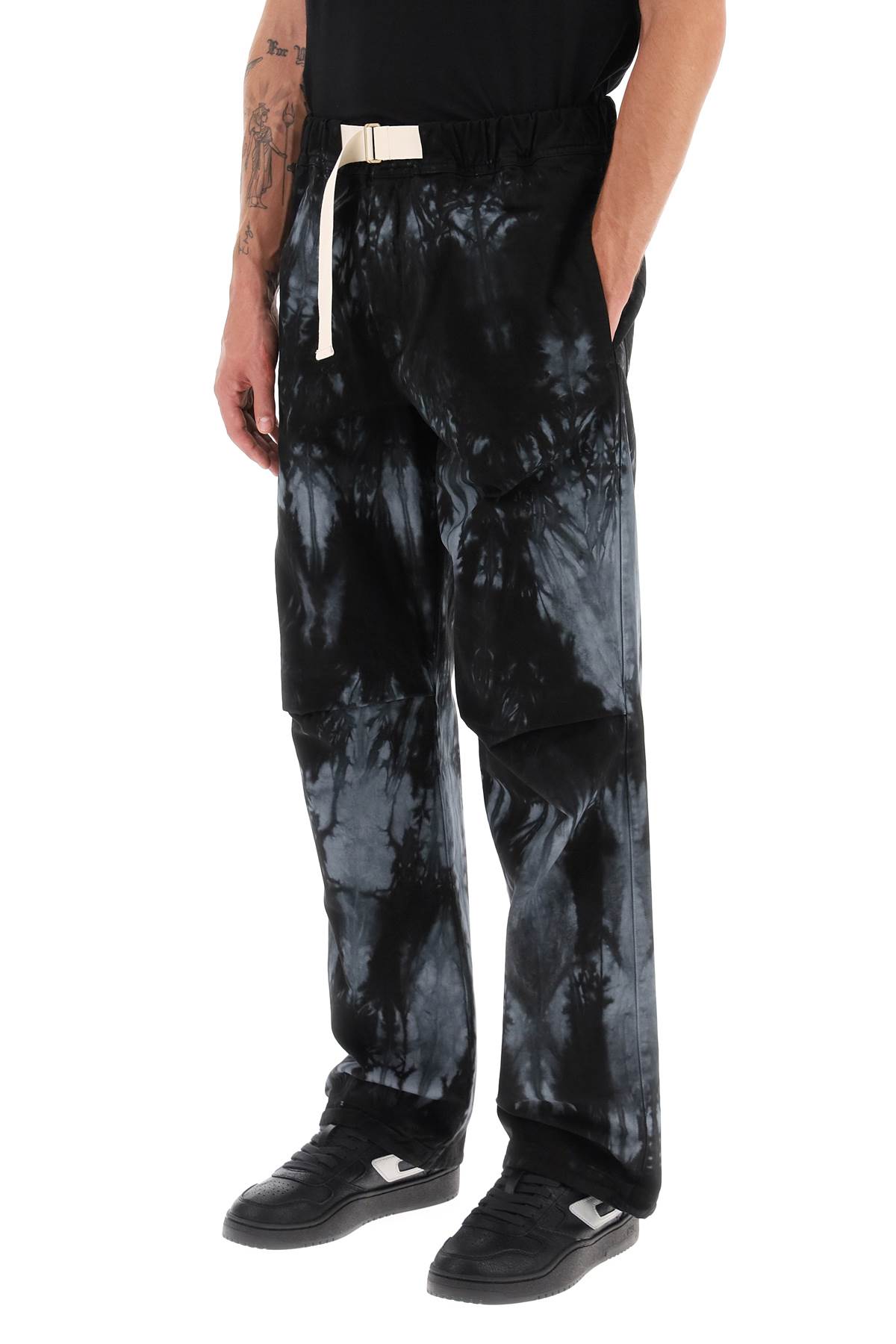 Shop Darkpark Jordan Tie-dye Pants In Black Grey (blue)