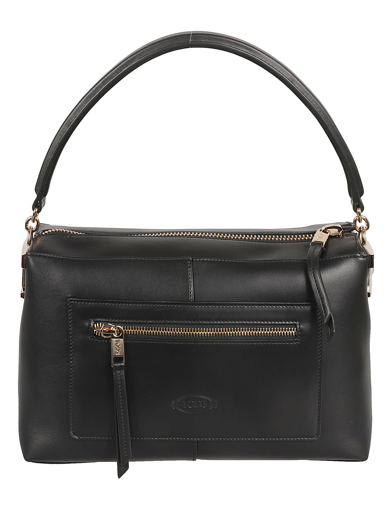 Shop Tod's Bauletto Hand Bag In Black
