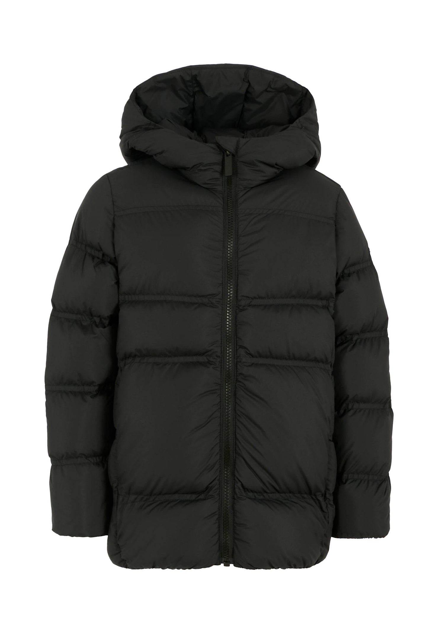 Colmar Black Down Jacket For Kids With Logo In Black