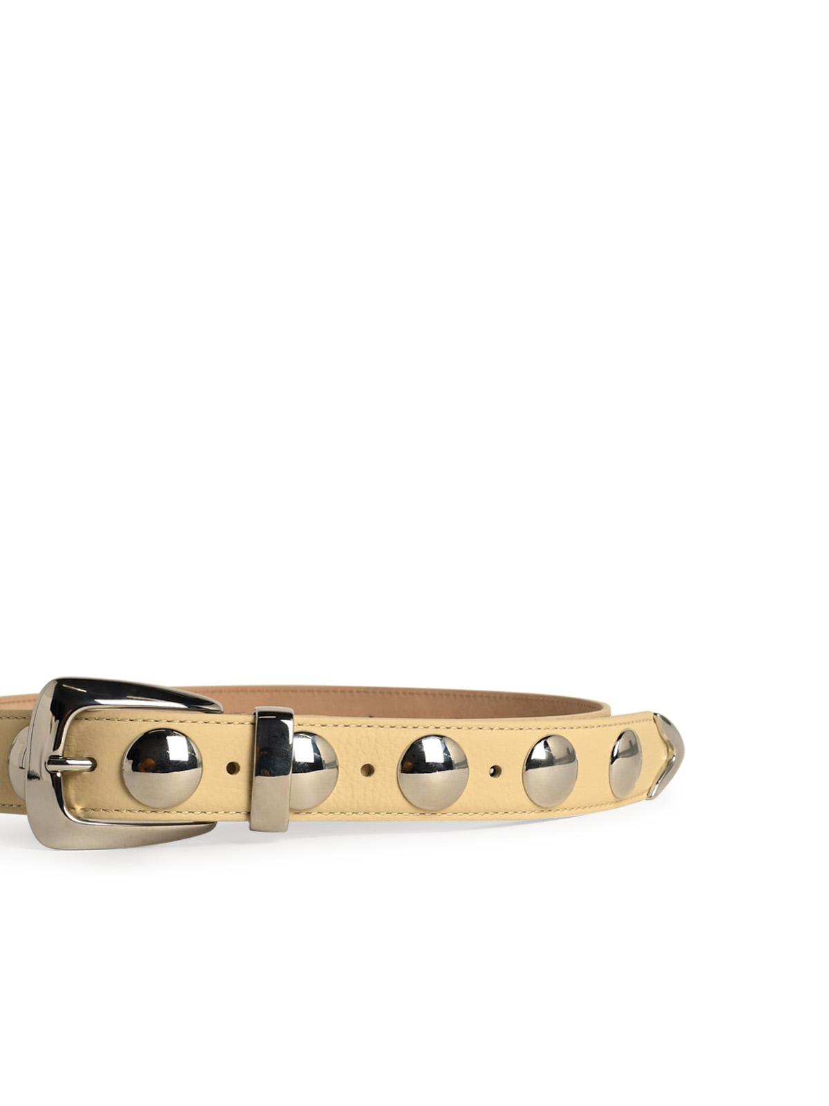 Khaite Benny Embellished Buckled Belt In Ivory