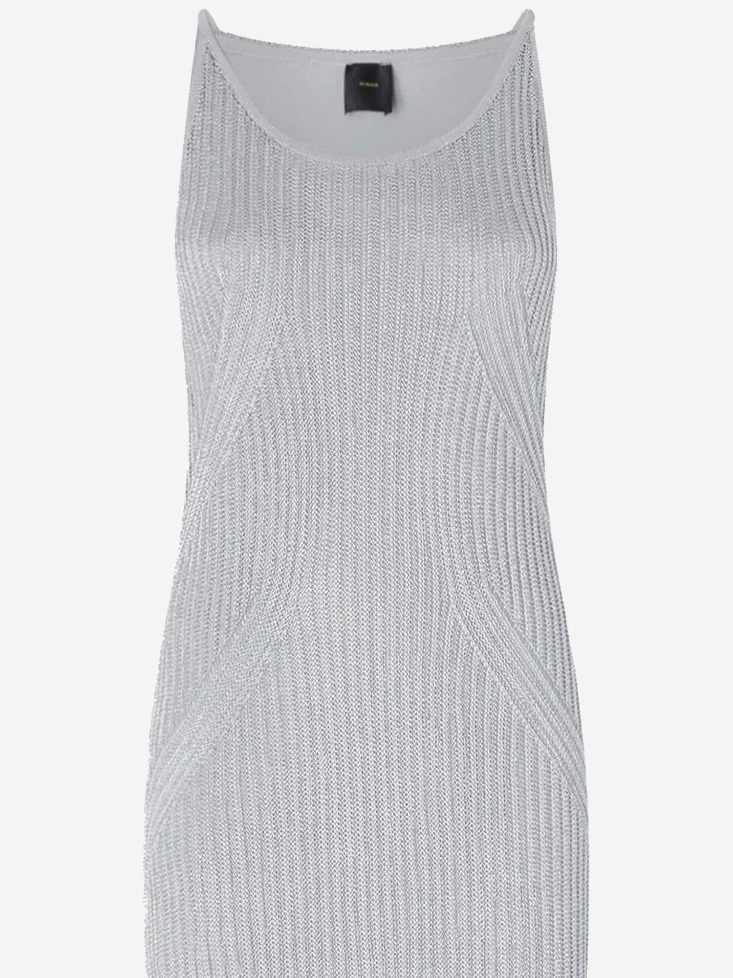 Pinko Nelson Viscose And Metallised Fibre Long Dress