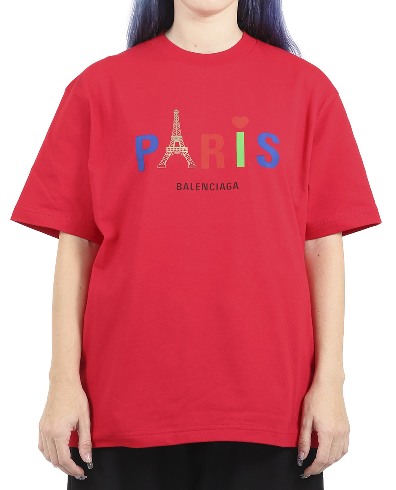 Balenciaga Red Paris Love T-shirt