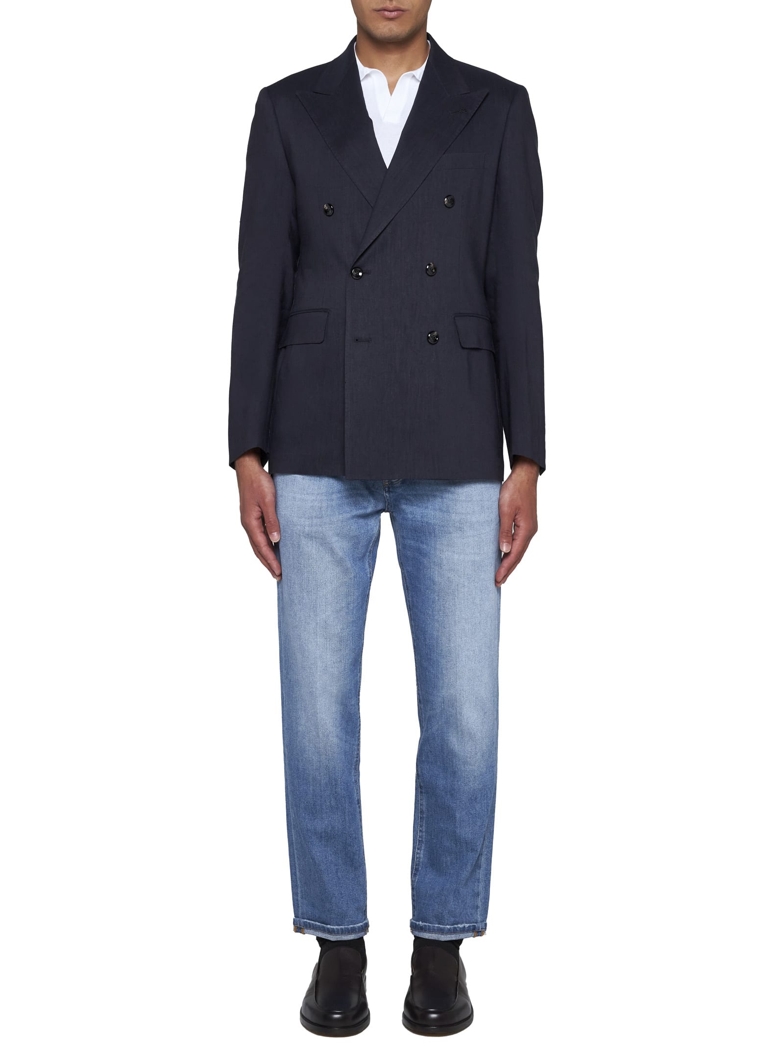 Shop Tagliatore Blazer In Blue