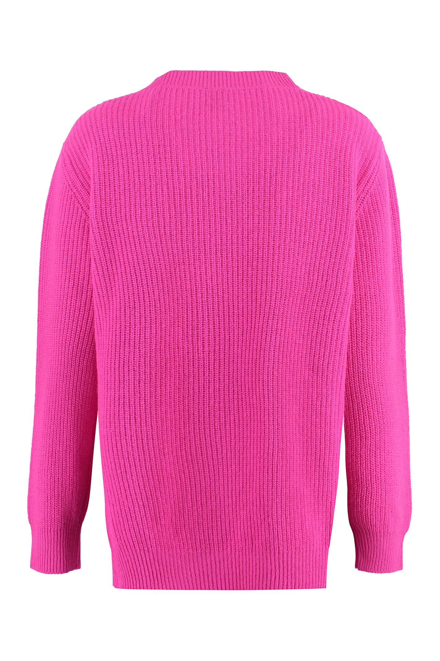 Shop Pinko Wool Blend Pullover In Fuchsia