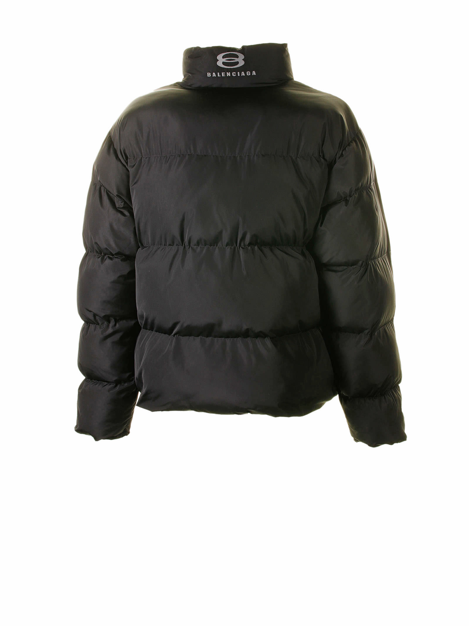Shop Balenciaga Quilted Down Jacket With Zip In Black