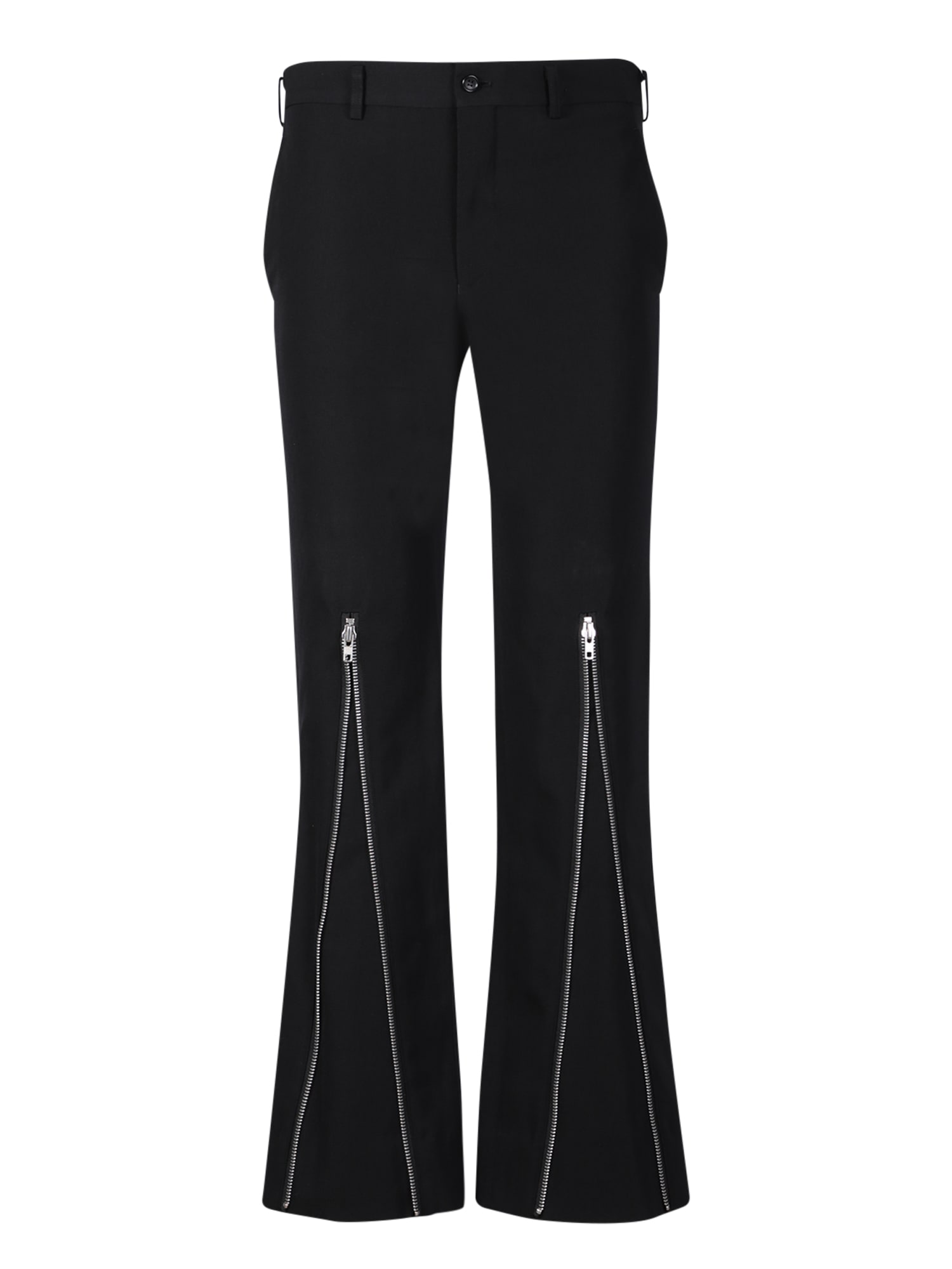 Wool Blend Black Trousers