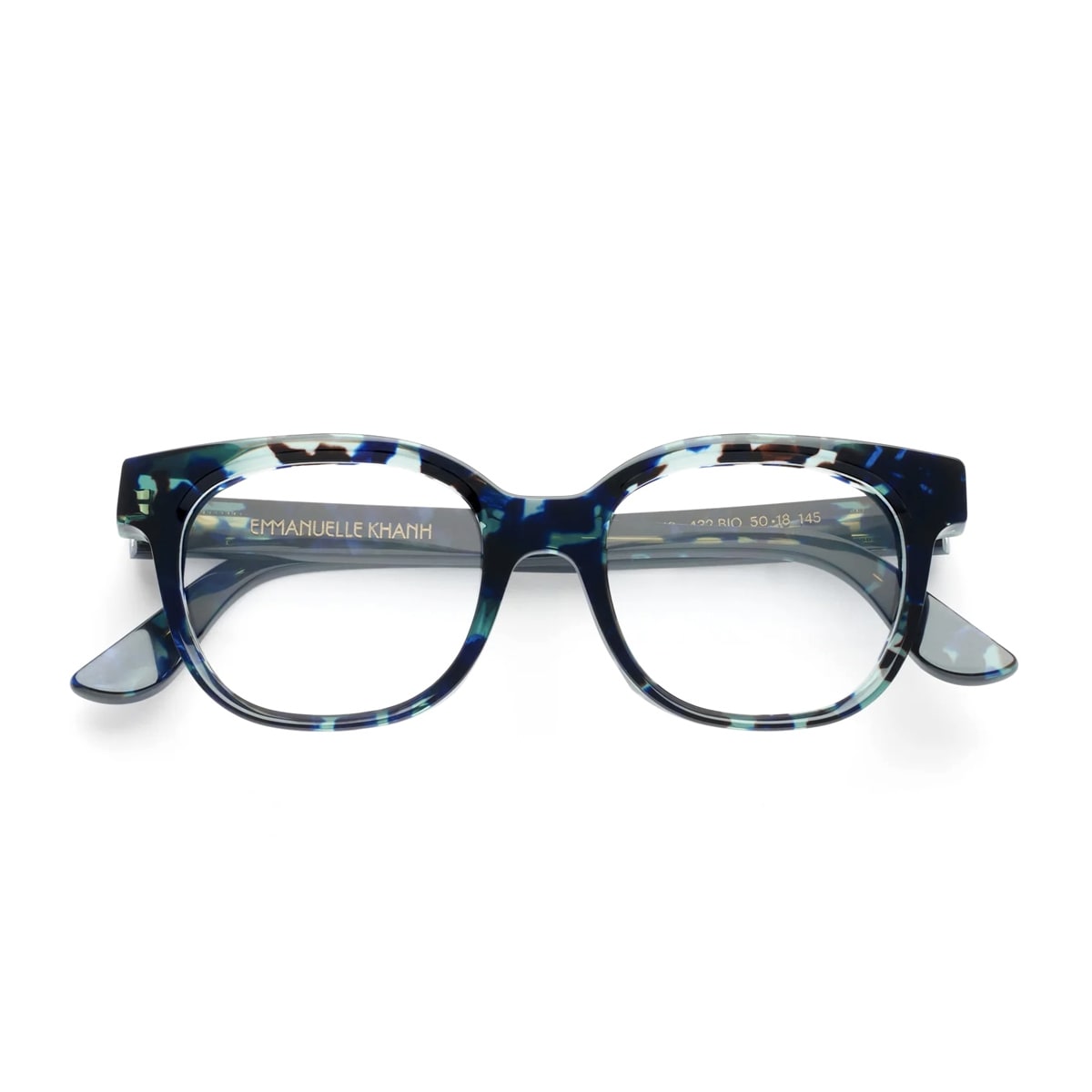 Emmanuelle Khanh Opus 432 Havana Blu/bleu Nacre Glasses In Blue