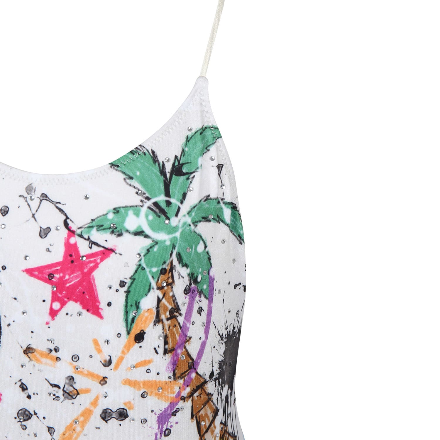 Shop Barrow Ivory Swimsuit For Girl With Palm Tree And Smile Print