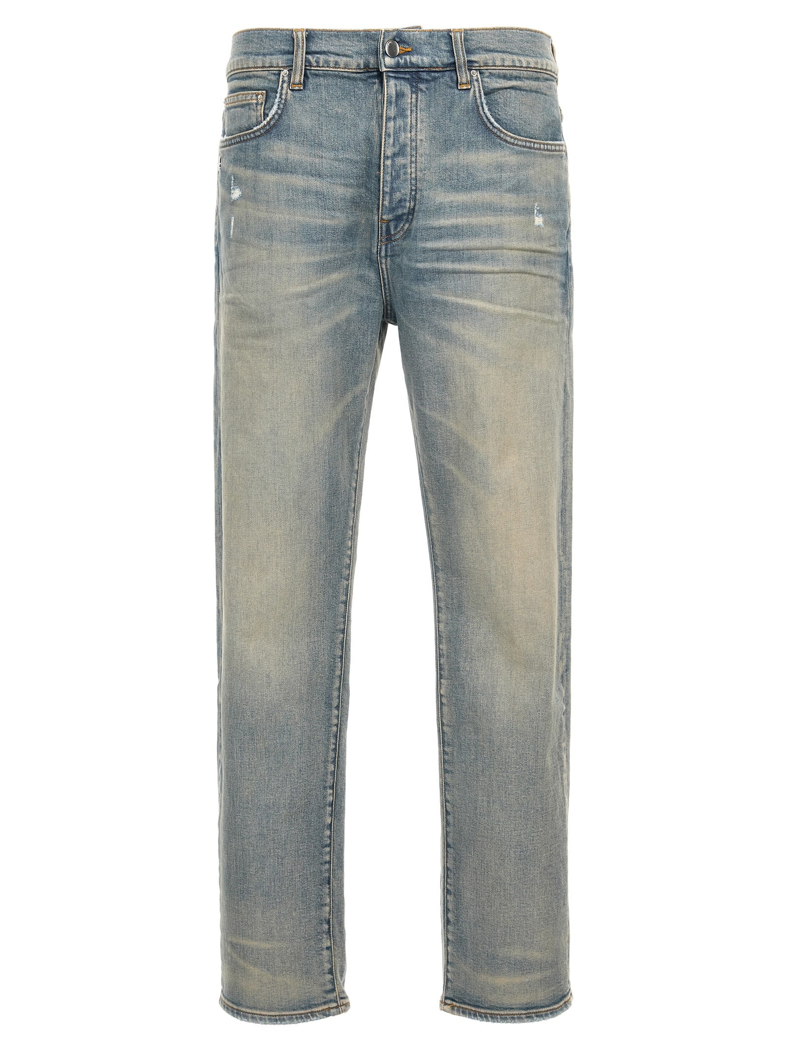 Shop Amiri Slim Jeans In Light Blue