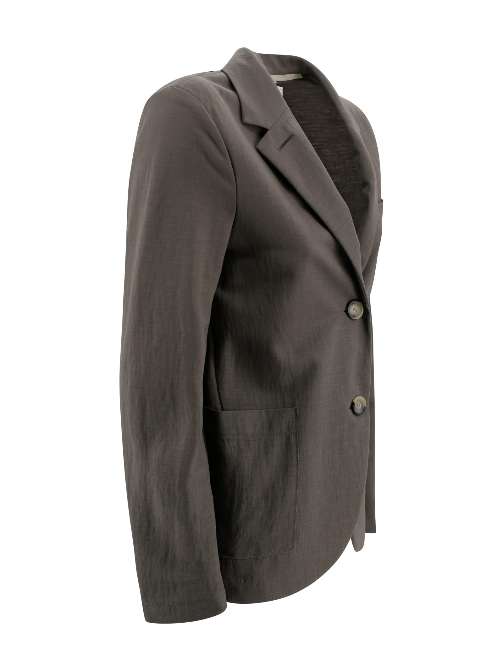 Harris Wharf London One-breasted Jacket In Rayon In Gray