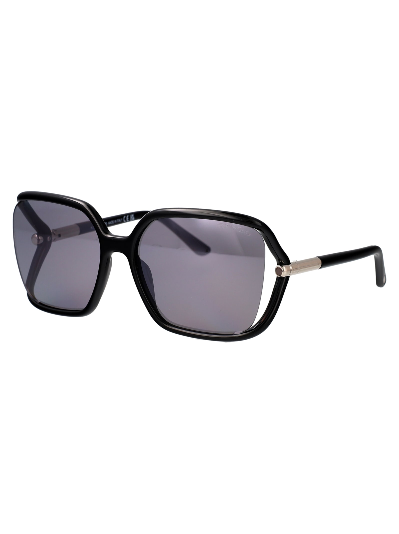 Tom Ford Butterfly Sunglasses Ft1089 01 C In 01c Nero Lucido / Fumo Specchiato