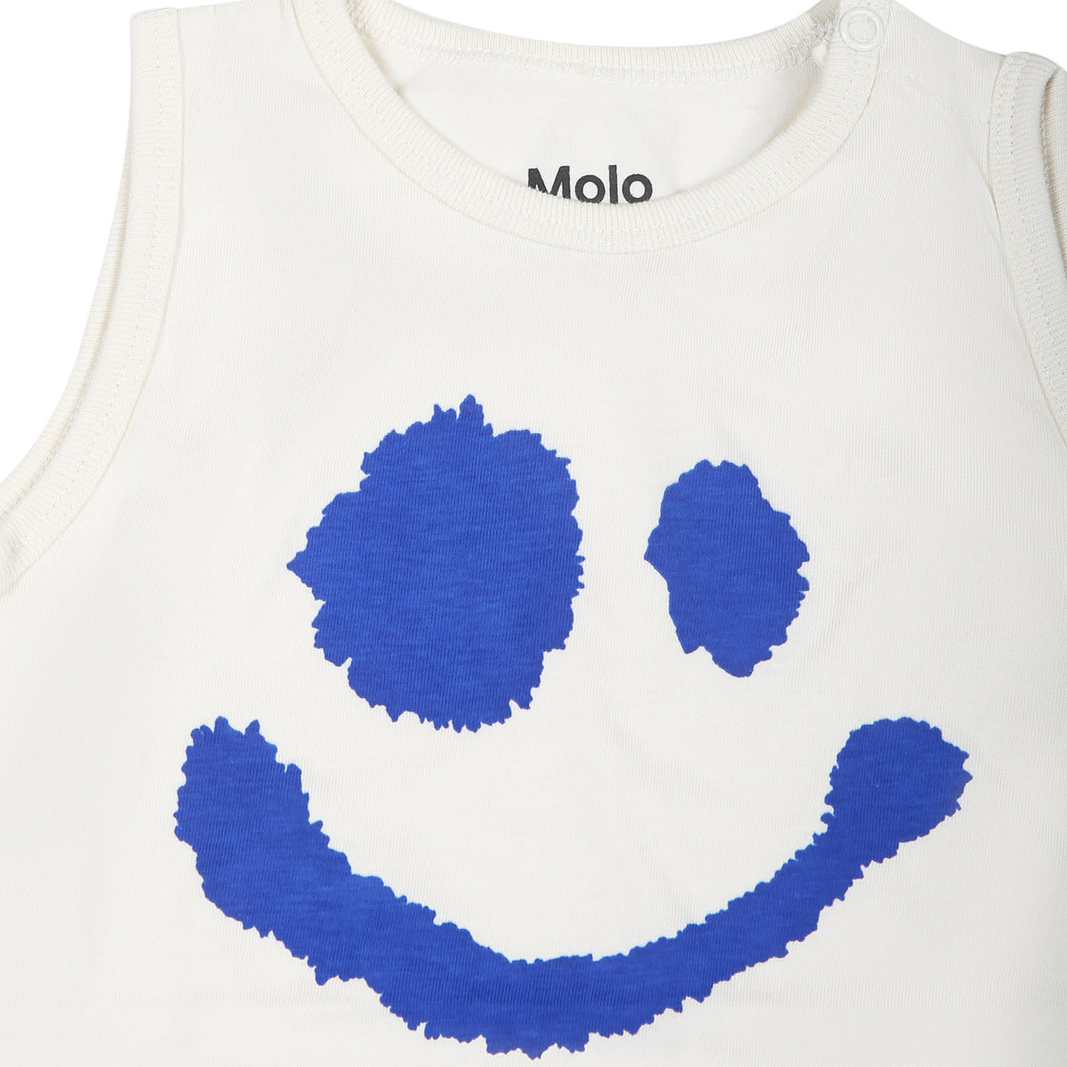 Shop Molo Ivory Romper For Babykids With Smiley In White